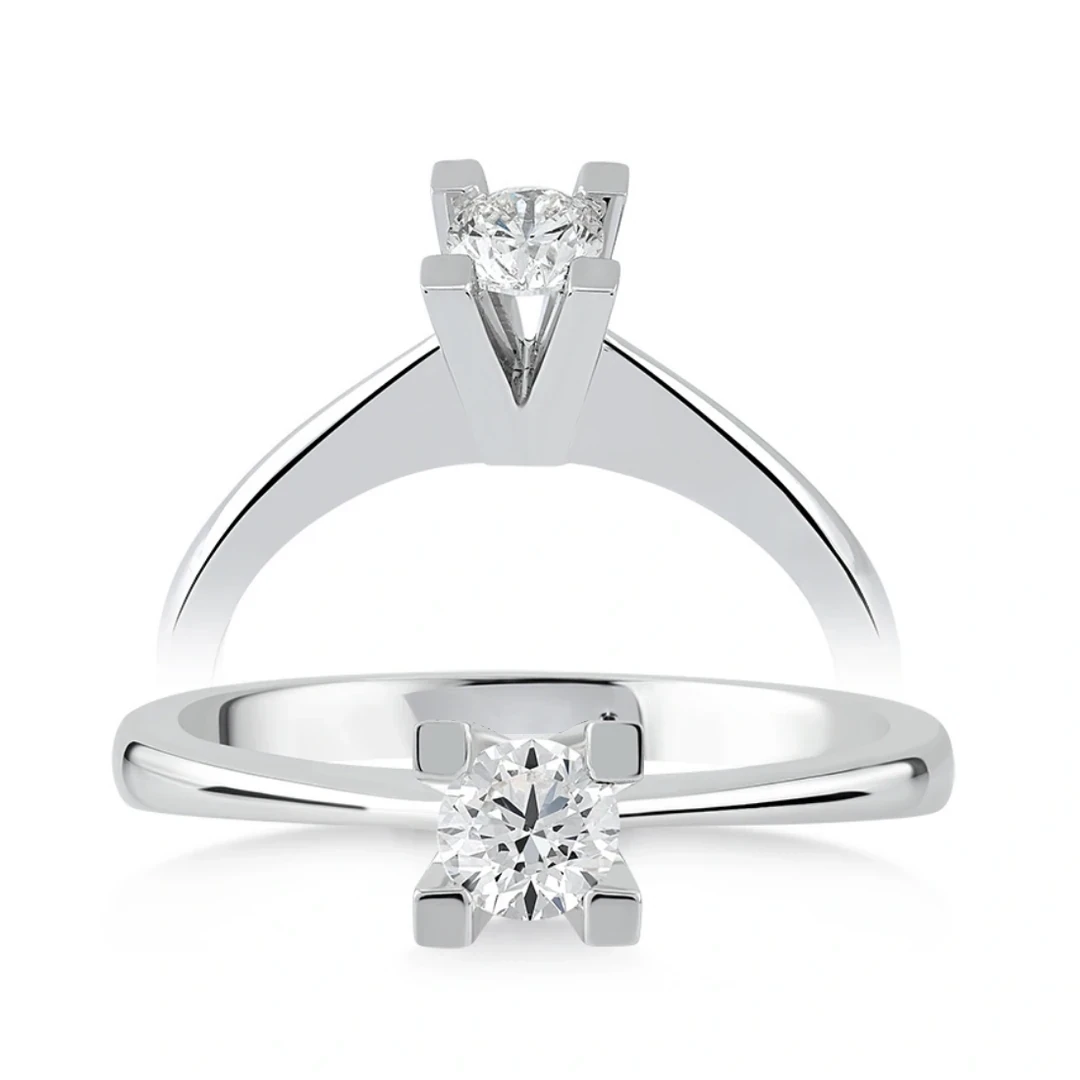 0,19 Karat Tektaş Pırlanta Yüzük