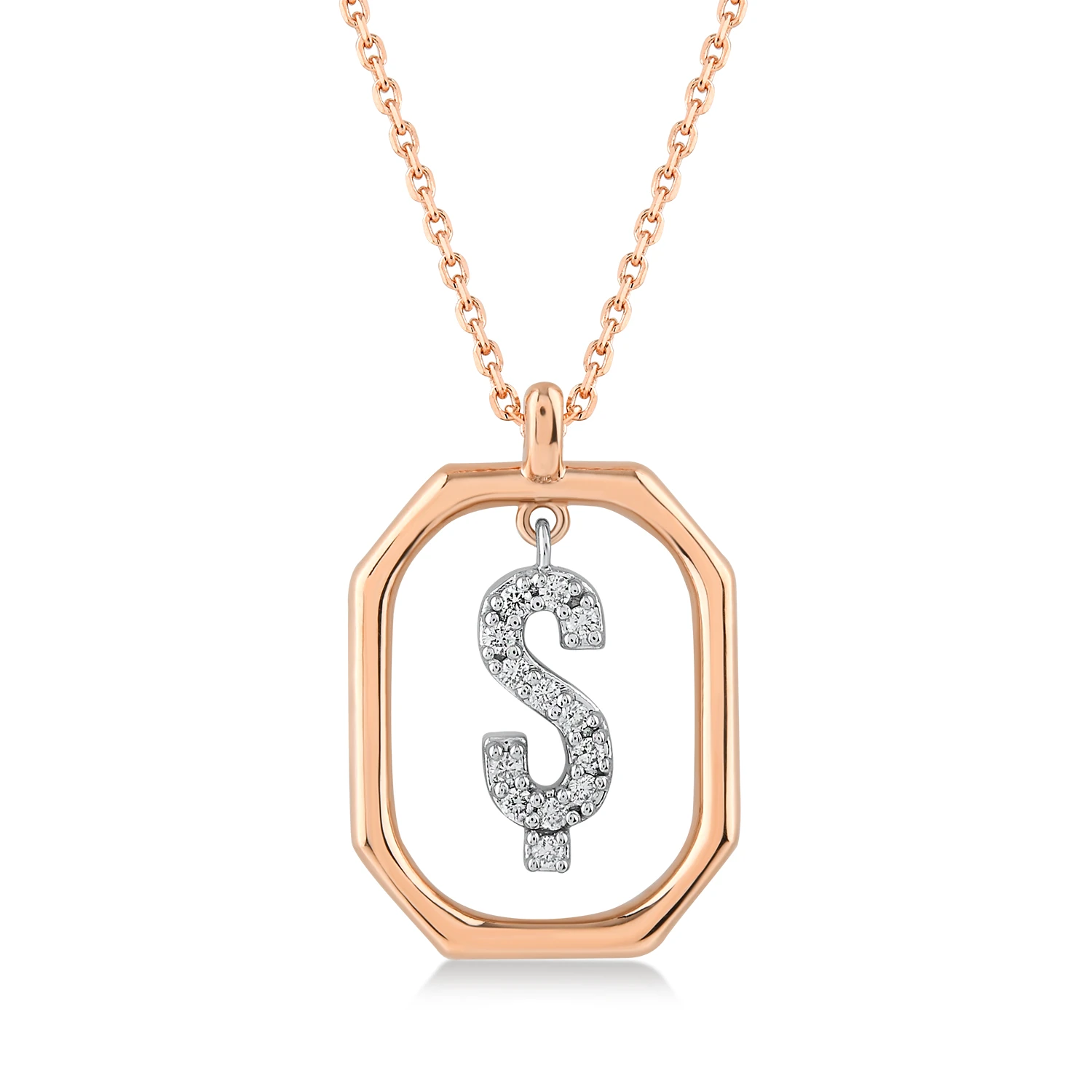 0,09 Karat Ş Harfi Pırlanta Kolye