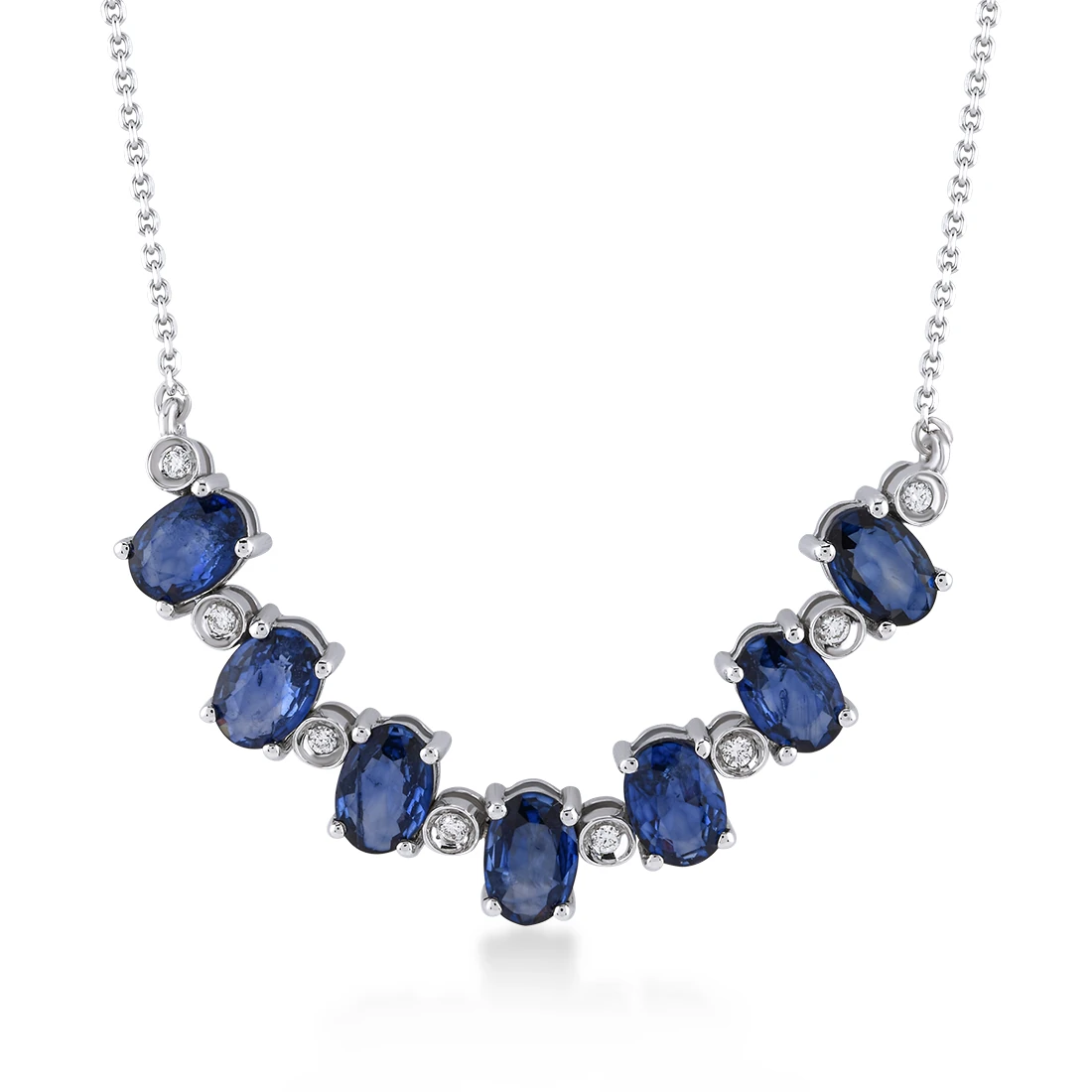 0,35 Karat Pırlanta Safir Kolye