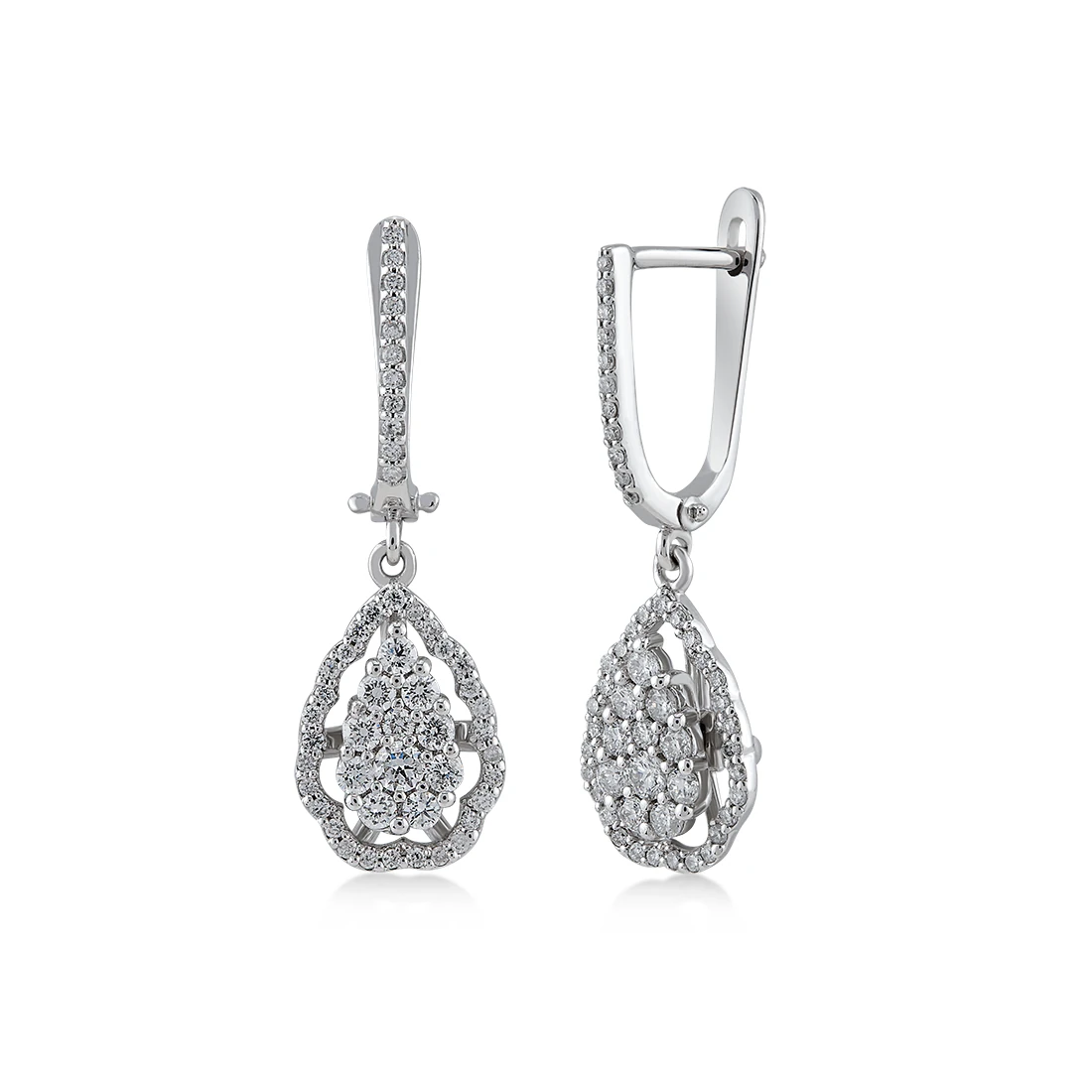 0,81 Karat Tasarım Pırlanta Küpe