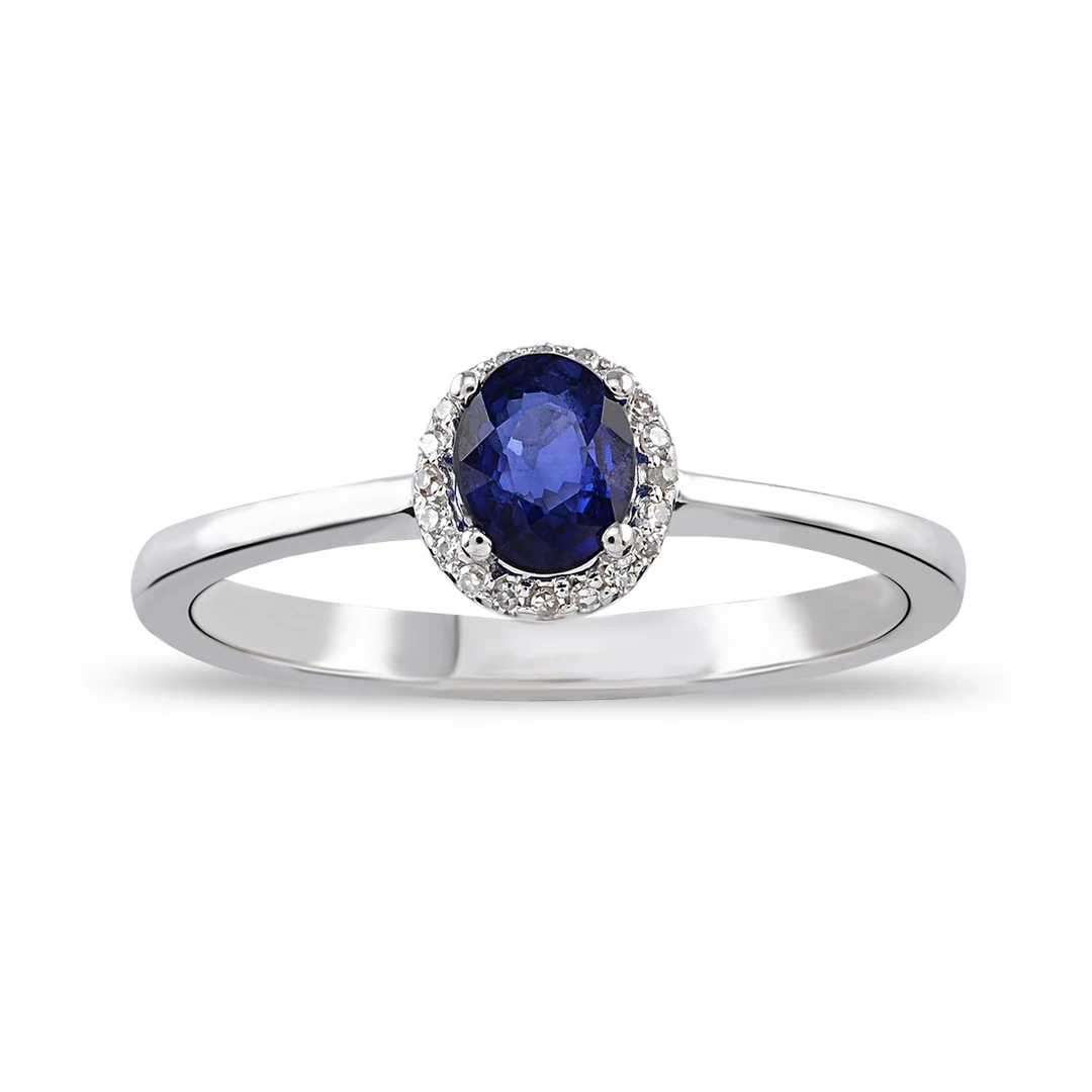 0,36 Karat Pırlanta Safir Yüzük