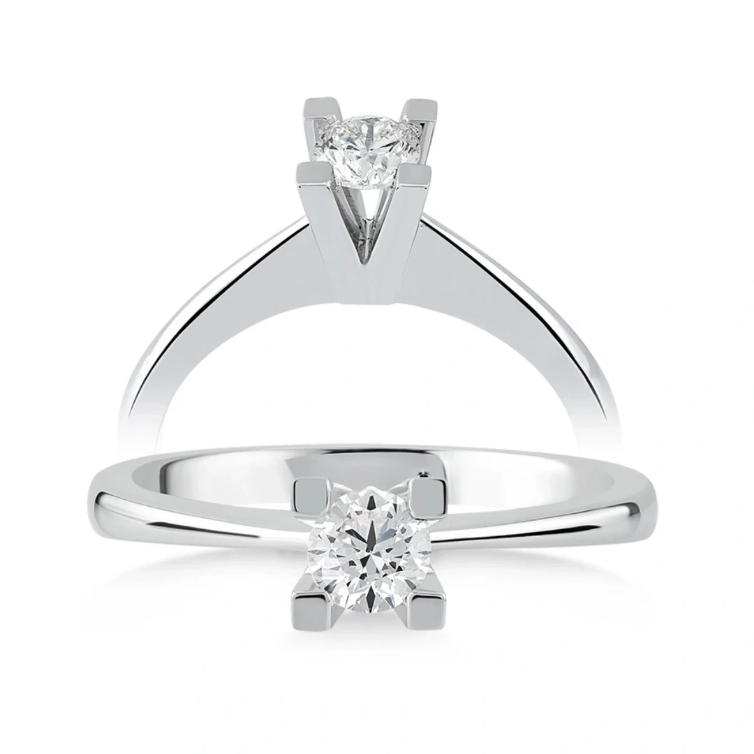 0,14 Karat Tektaş Pırlanta Yüzük