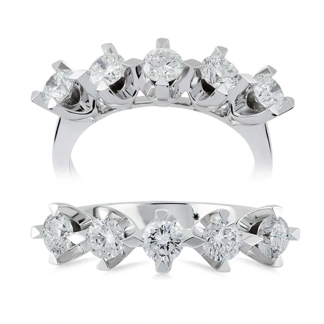 0,75 Karat Pırlanta Beştaş Yüzük