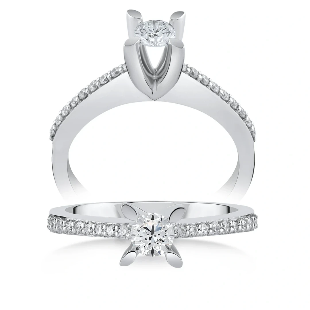 0,35 Karat Tektaş Pırlanta Yüzük