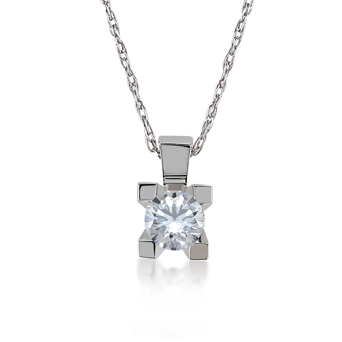 0,15 Karat Pırlanta Tektaş Kolye