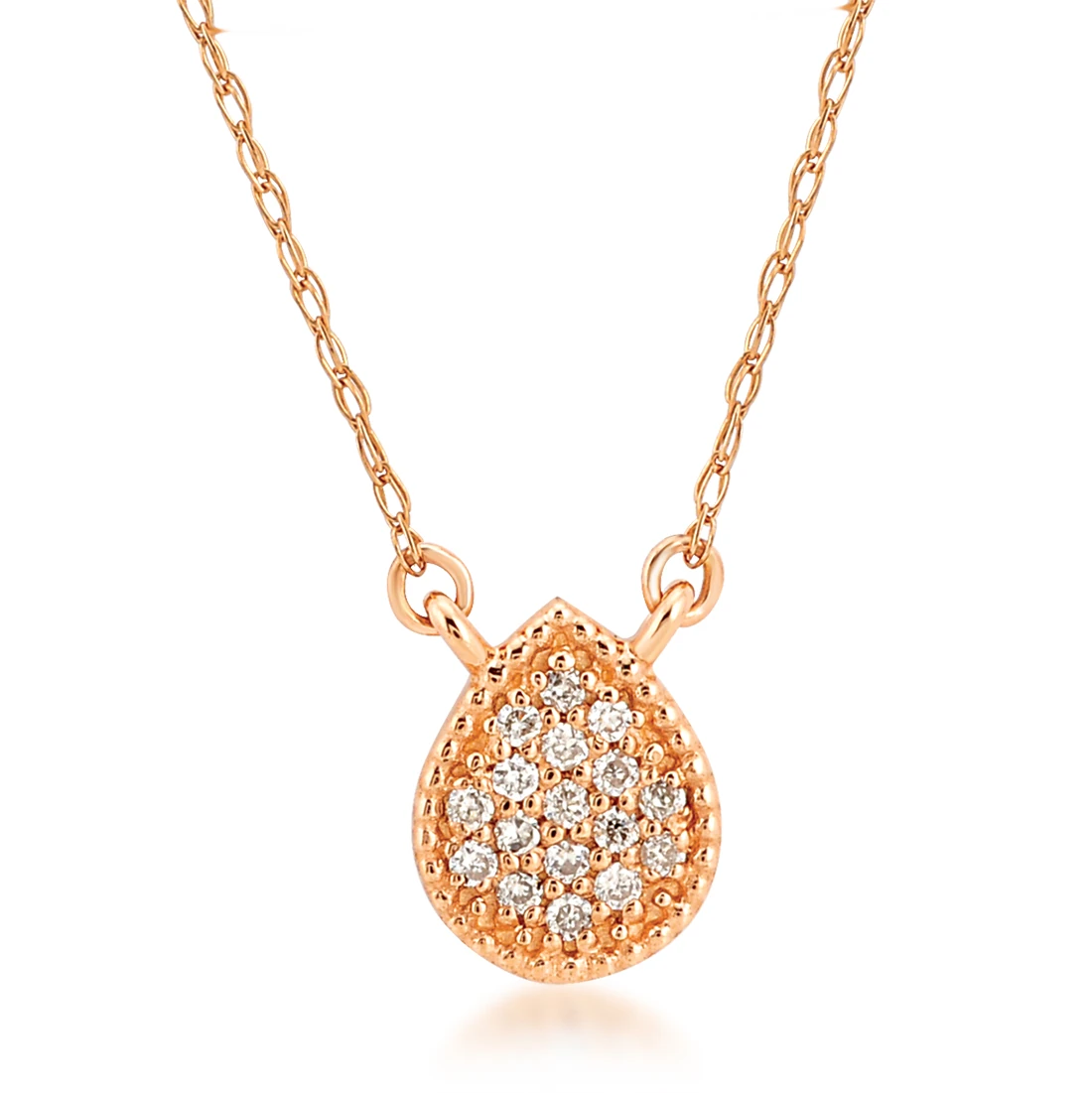 Pırlanta Altın Damla Kolye