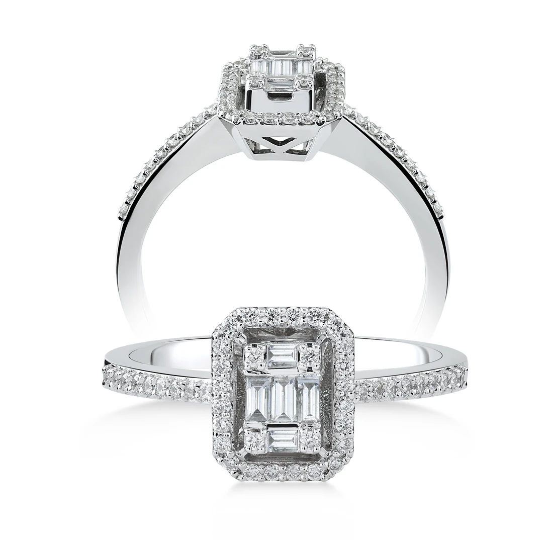 0,28 Karat Pırlanta Baget Yüzük