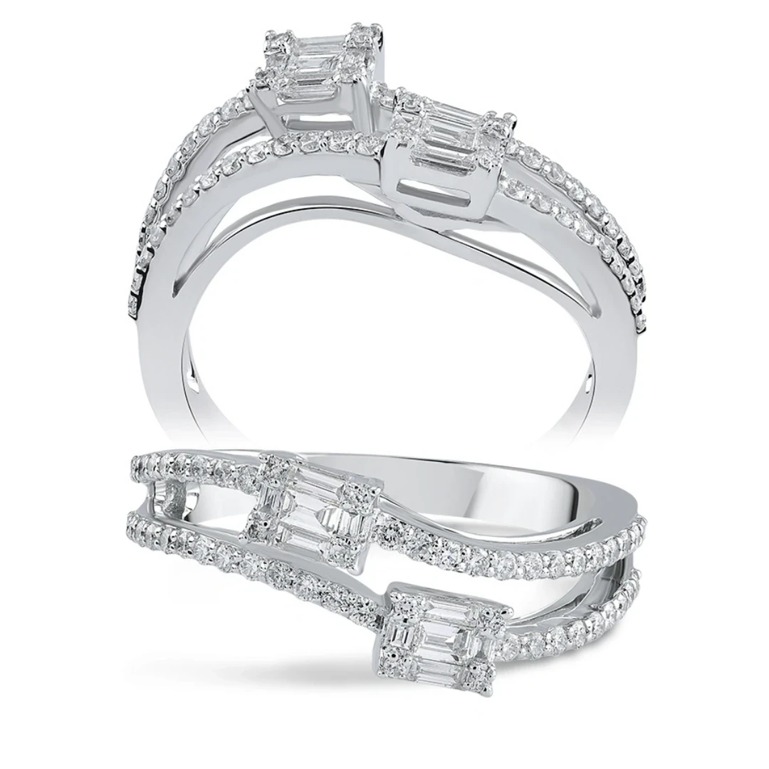 0,45 Karat Pırlanta Baget Yüzük