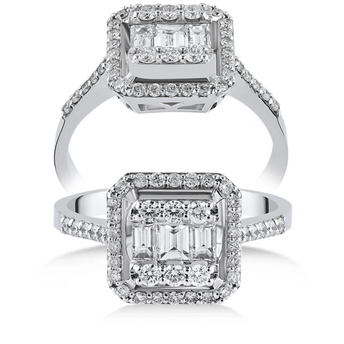 0,52 Karat Pırlanta Baget Yüzük