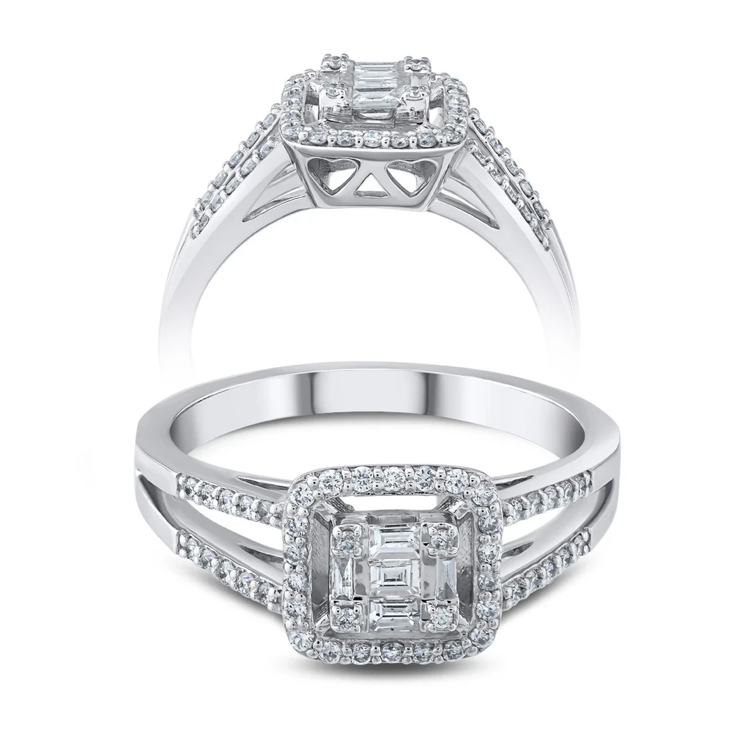 0,32 Karat Pırlanta Baget Yüzük