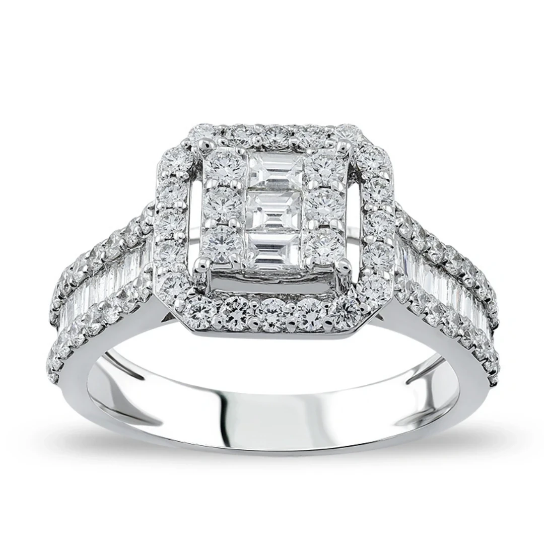 1,10 Karat Pırlanta Baget Yüzük