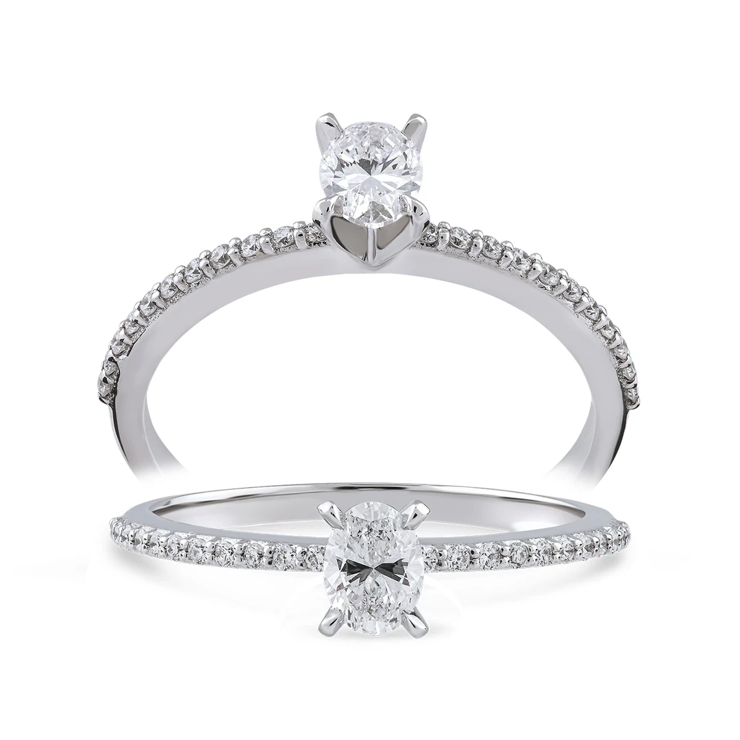 0,35 Karat Oval Tektaş Pırlanta Yüzük