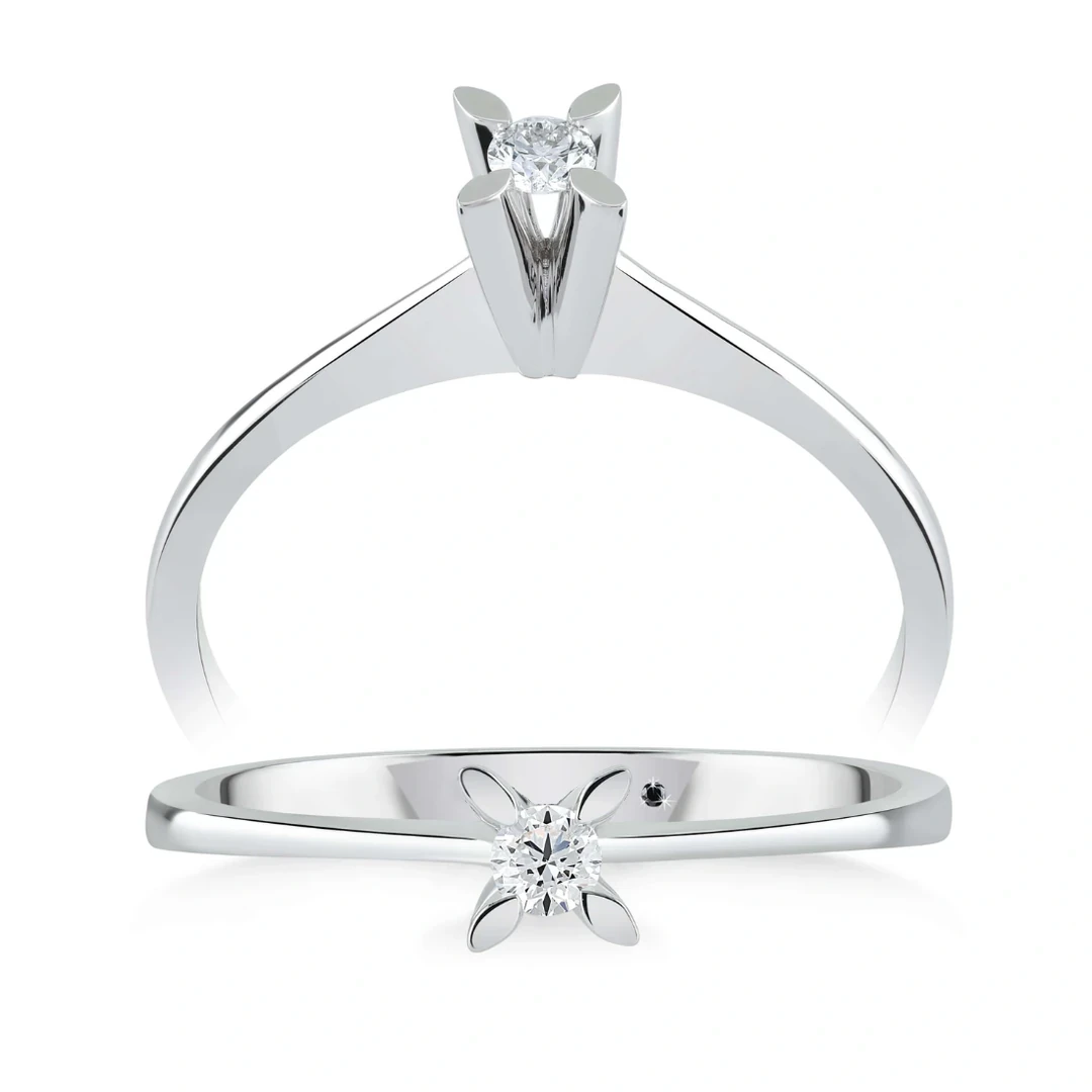 0,18 Karat Tektaş Pırlanta Yüzük