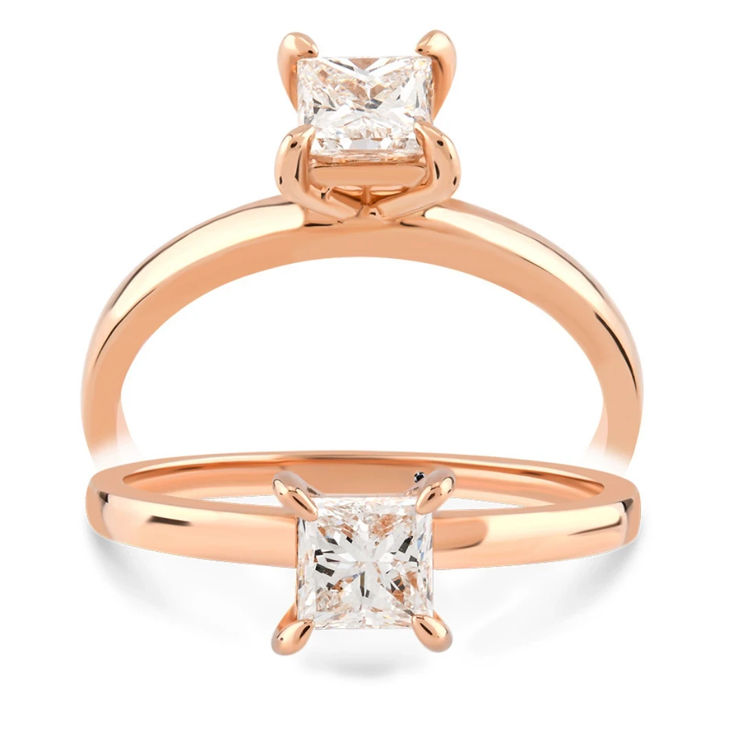 0,70 Karat Prenses Kare Tektaş Pırlanta Yüzük