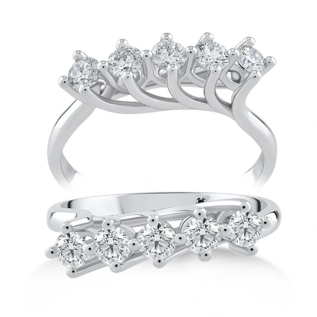 0,55 Karat Pırlanta Beştaş Yüzük