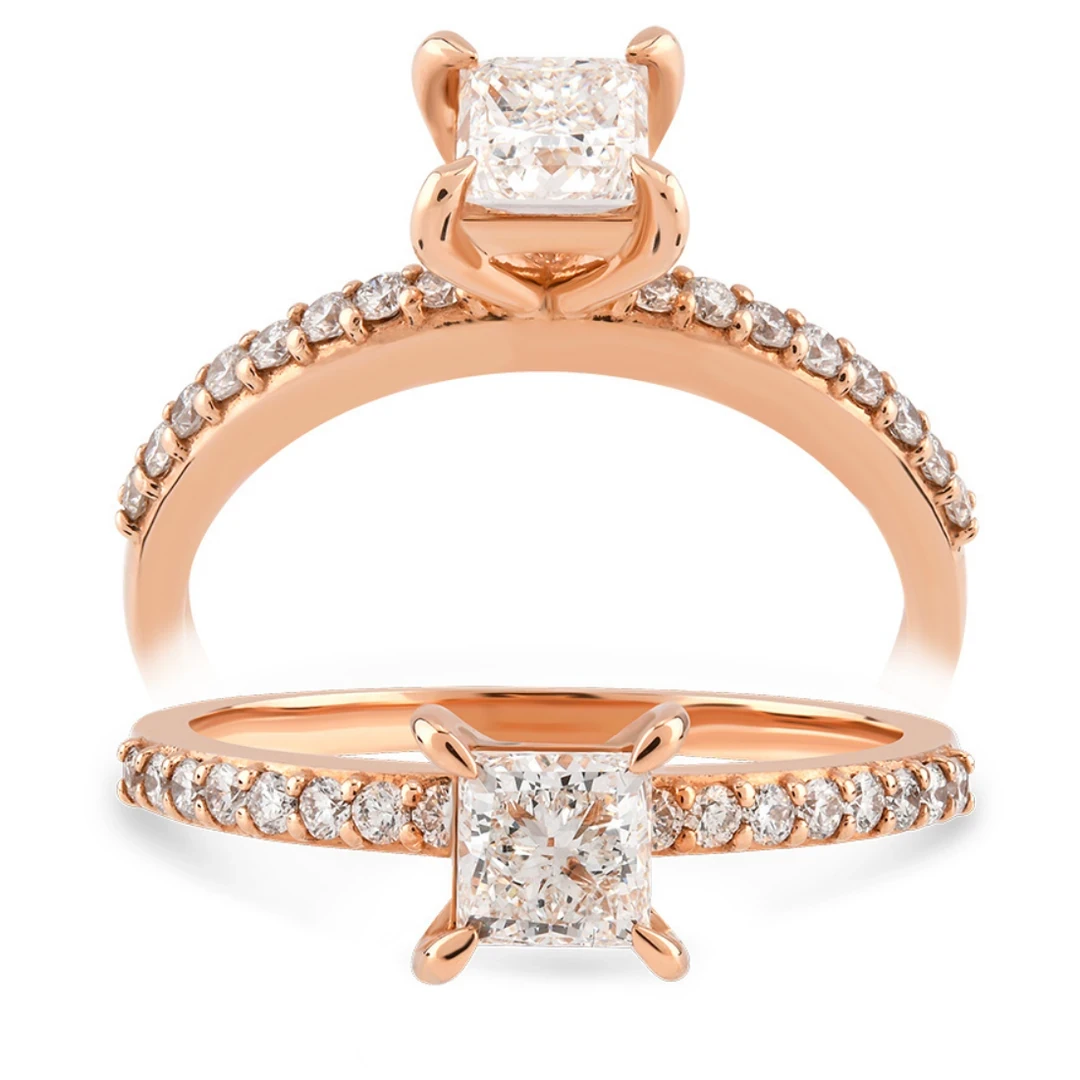 0,65 Karat Prenses Kare Tektaş Pırlanta Yüzük