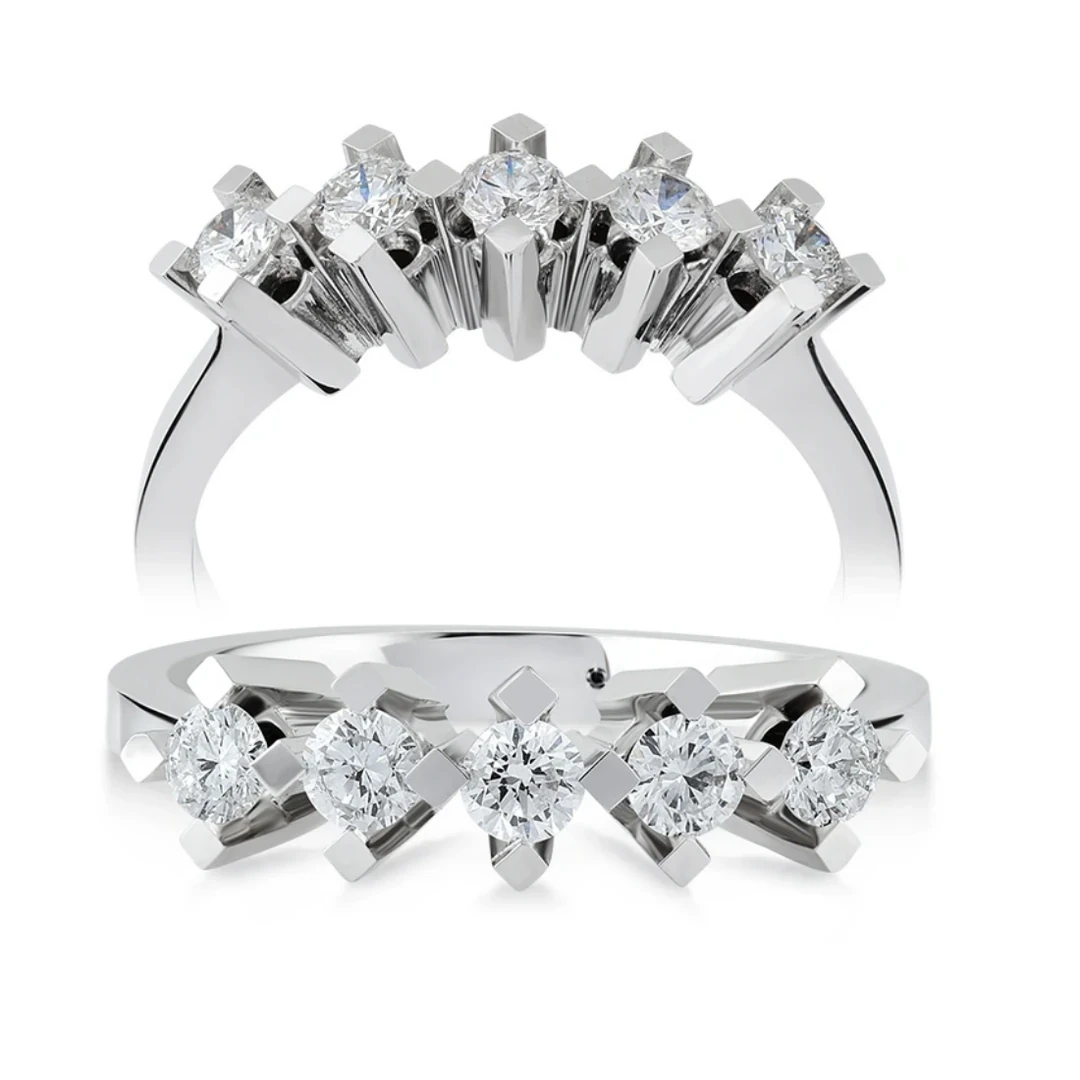 0,44 Karat Pırlanta Beştaş Yüzük