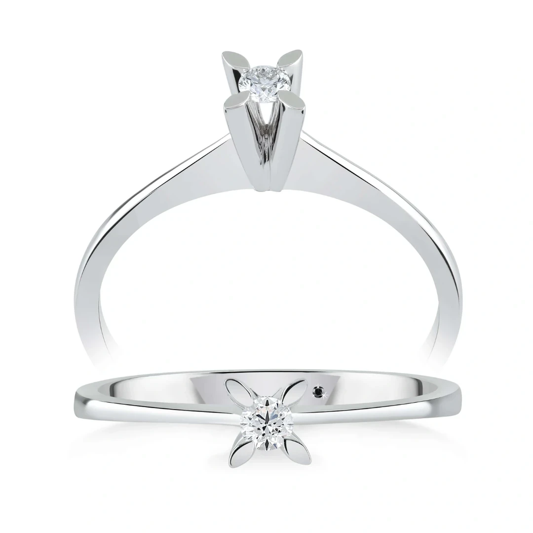 0,19 Karat Tektaş Pırlanta Yüzük