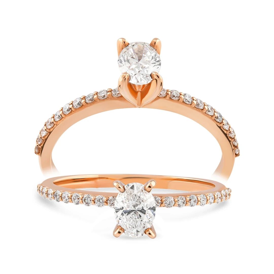 0,55 Karat Oval Tektaş Pırlanta Yüzük