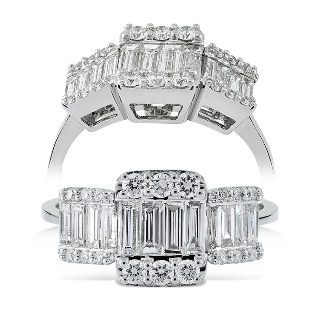 0,87 Karat Pırlanta Baget Yüzük