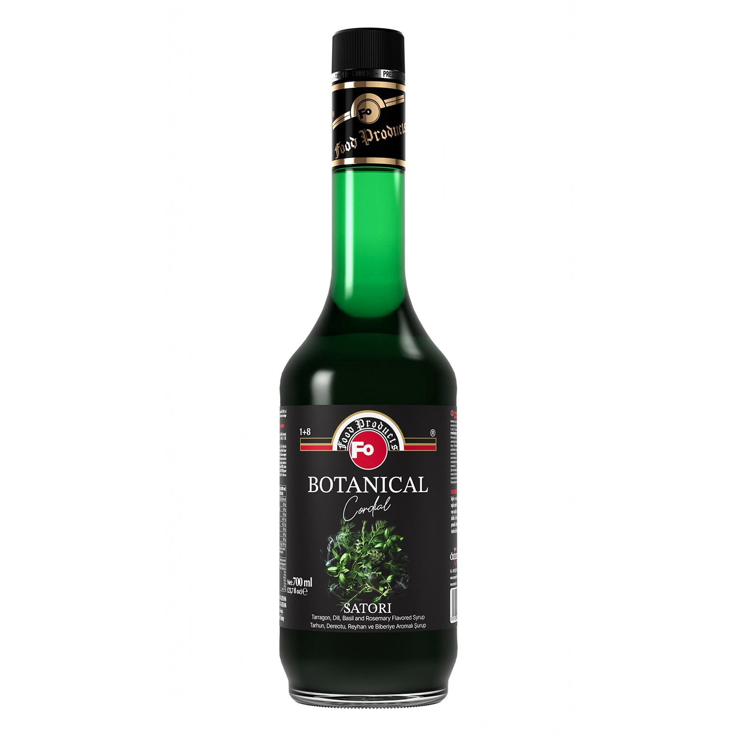 SATORI (Botanical Cordial) - Tarhun, Dereotu, Reyhan ve Biberiye Aromalı Şurup 700ml