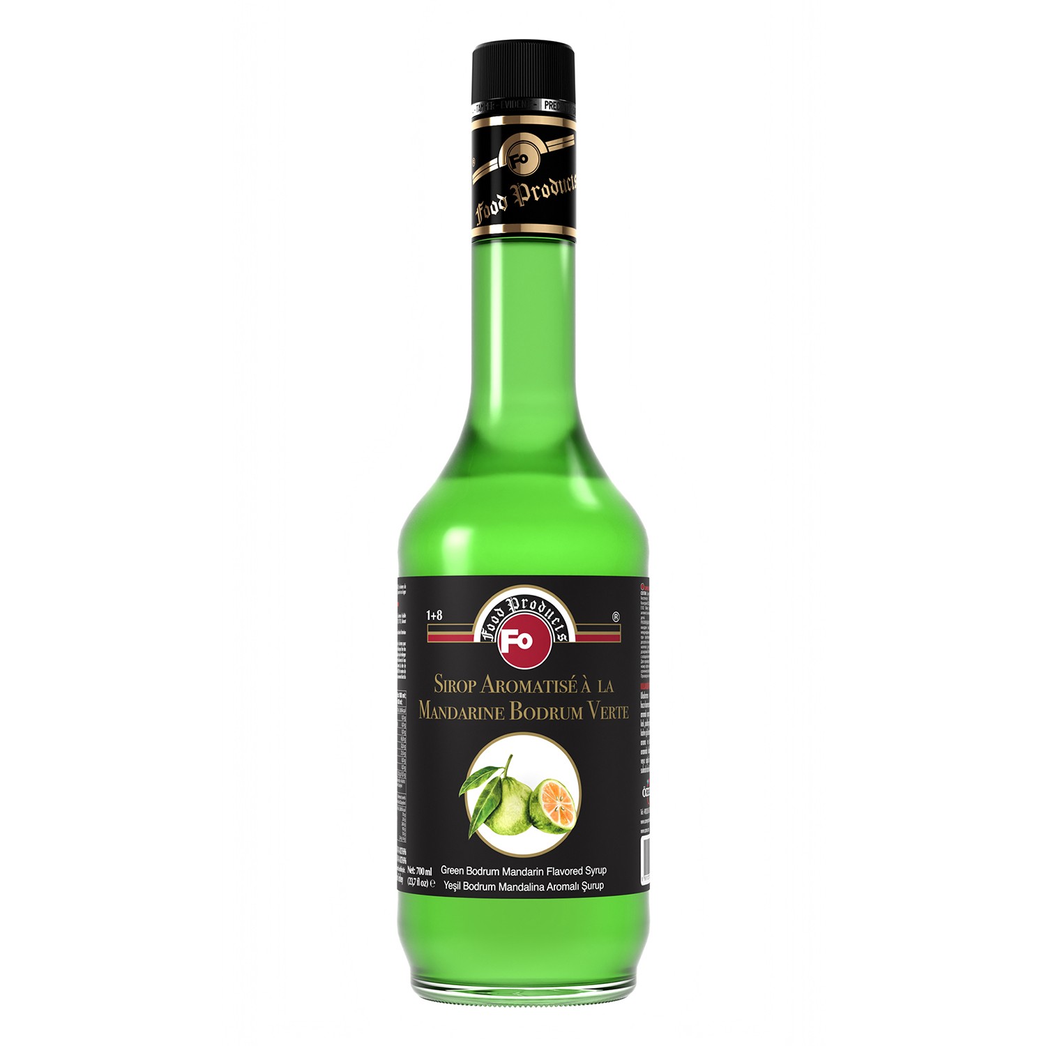 Yeşil Bodrum Mandalinası Aromalı Şurup Şekerli 700 ml
