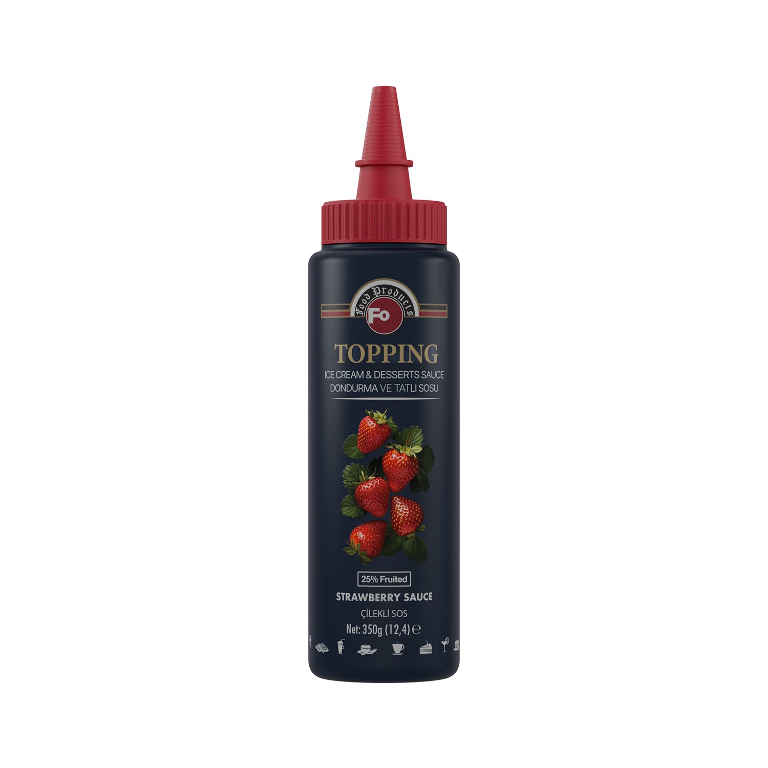 Çilekli Topping Dondurma Sosu 350 gr