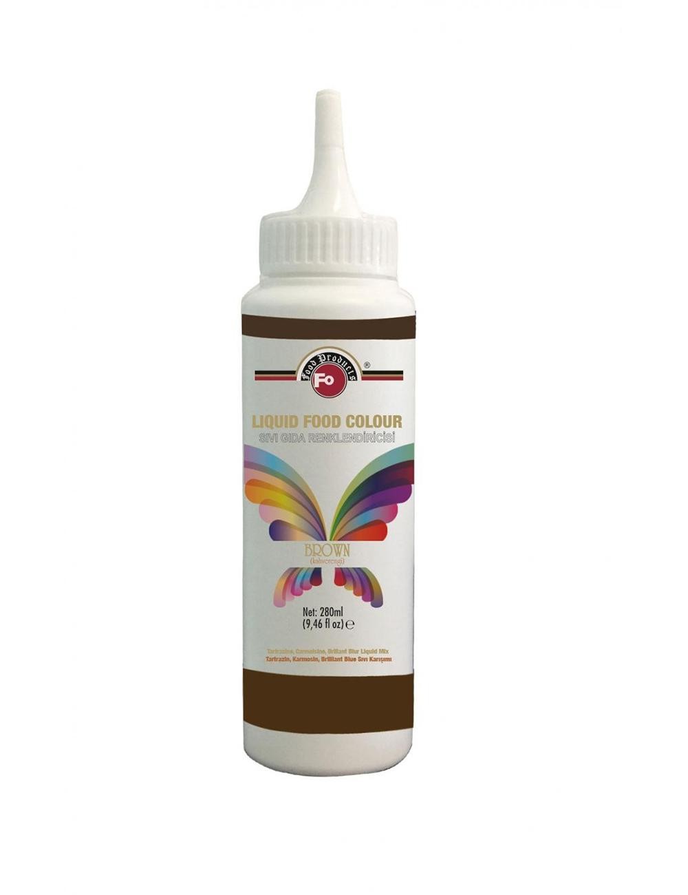 Kahverengi Sıvı Gıda Renklendiricisi 280 ml -Liquid Food Coloring  (Brown)