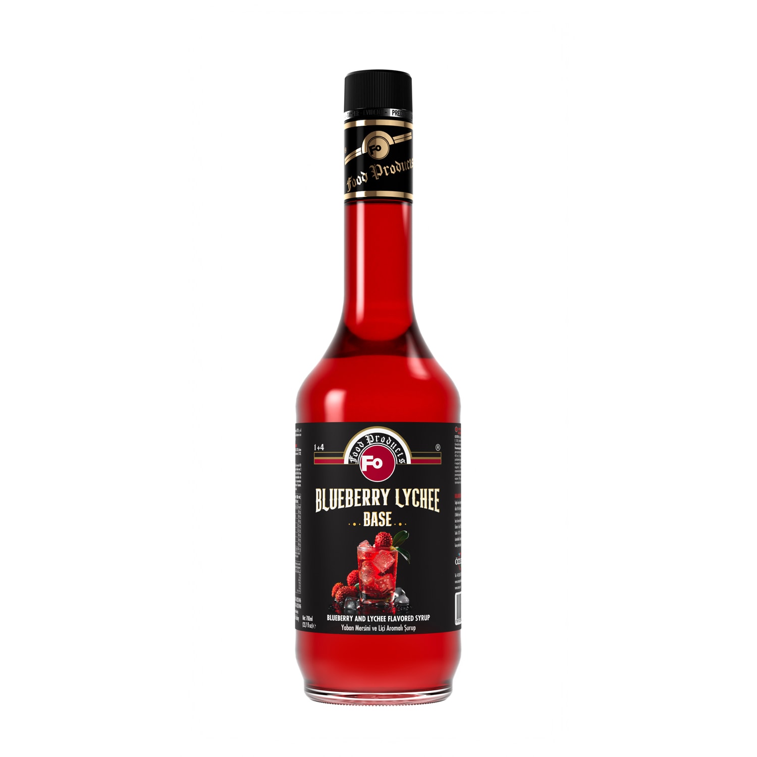 Yaban Mersini ve Liçi Aromalı Baz Şurup 700 ml