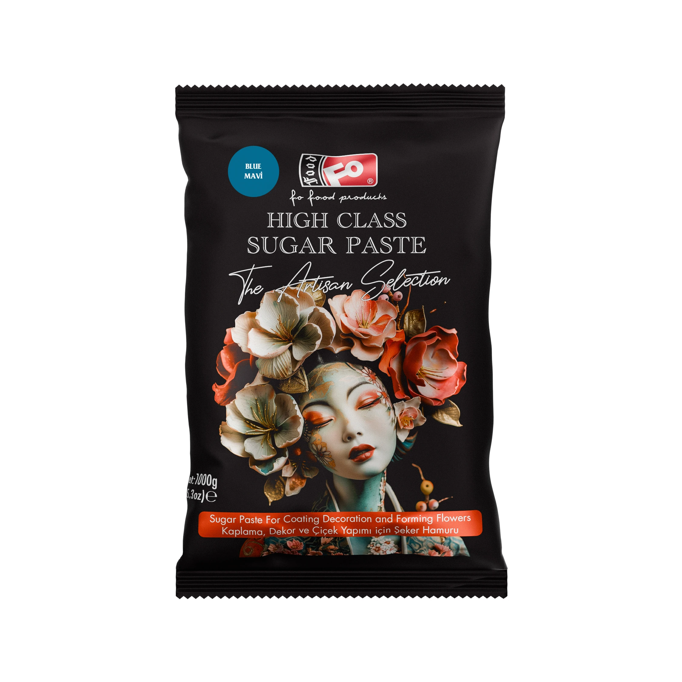 Mavi High Class Kaplama, Dekor ve Çiçek Yapımı için Şeker Hamuru 1 kg