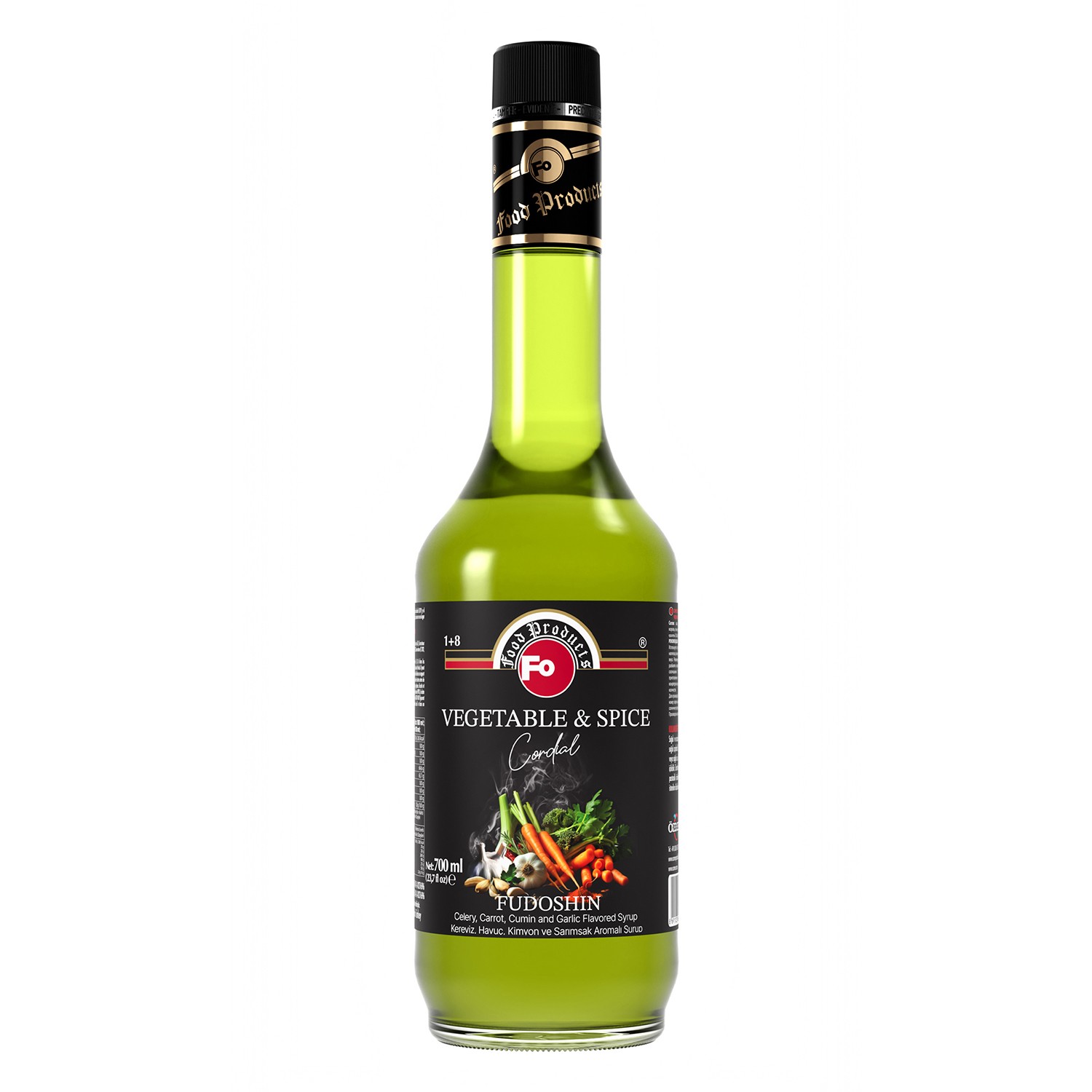 FUDOSHIN (Botanical Cordial) - Kereviz, Havuç, Kimyon ve Sarımsak Aromalı Şurup 700ml