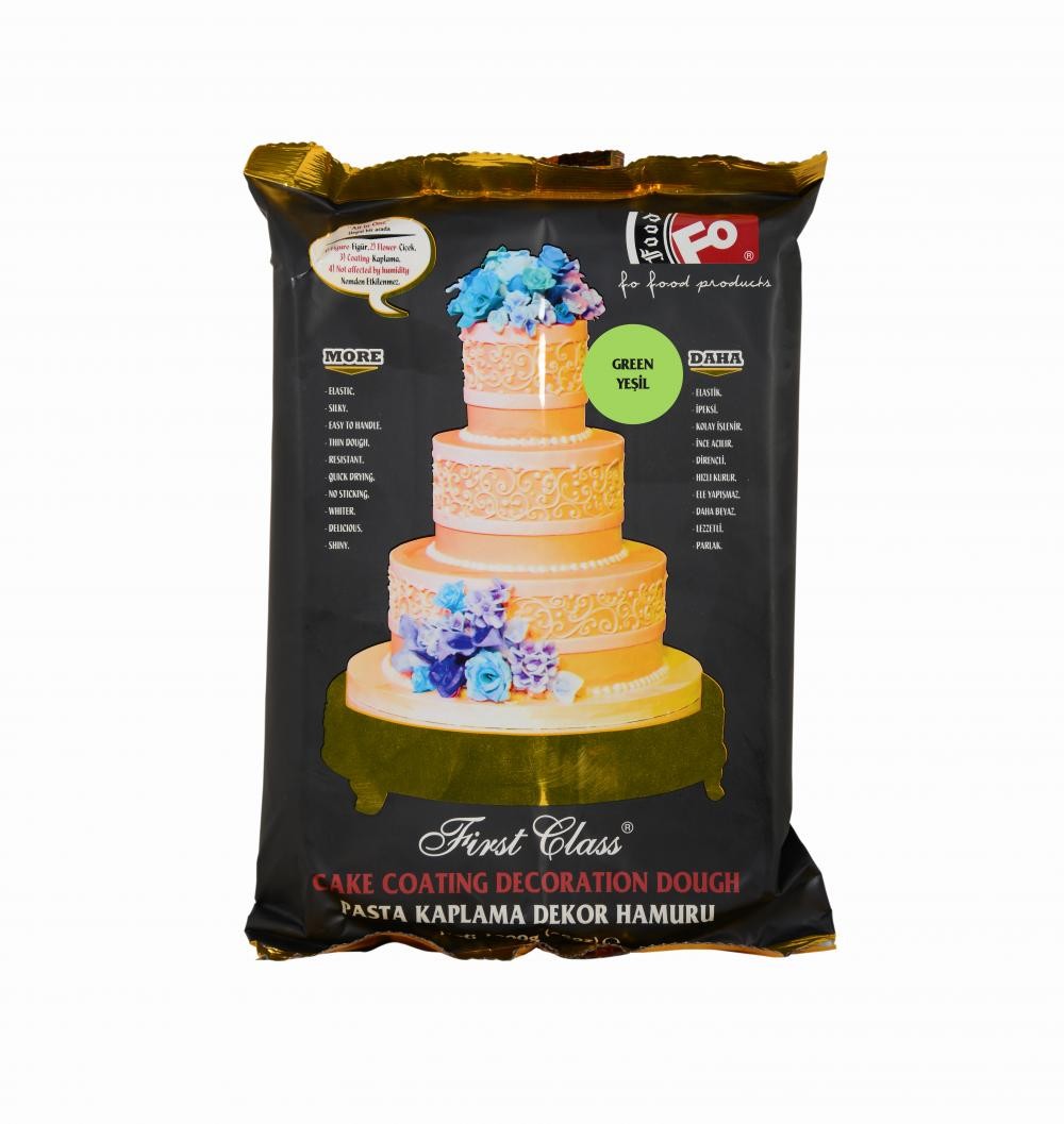 Yeşil First Class Kaplama Dekor Şeker Hamuru 1 kg