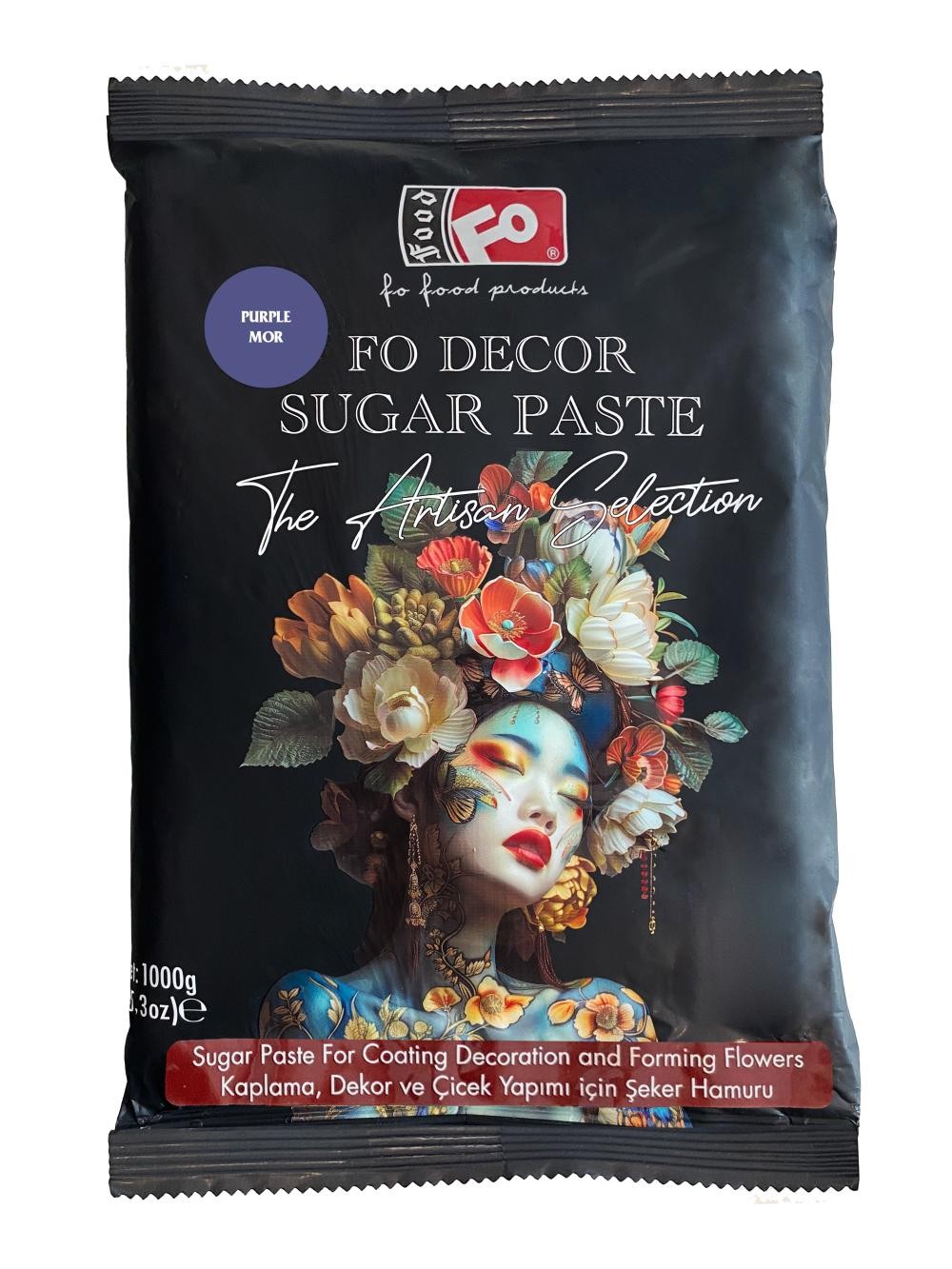 Mor Fodekor Kaplama, Dekor ve Çiçek Yapımı için Şeker Hamuru 1 kg