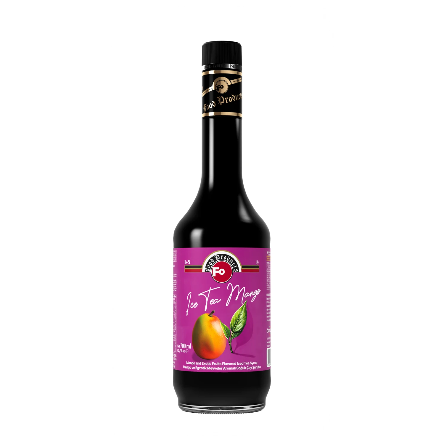 Mango ve Egzotik Meyveler Aromalı Soğuk Çay Baz Şurubu 700 ml | FO
