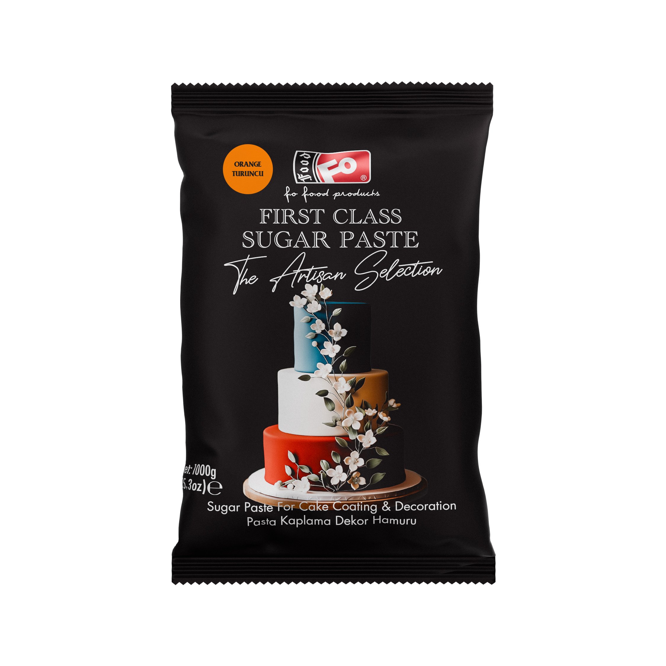 Turuncu Pasta Kaplama Şeker Hamuru 1 kg