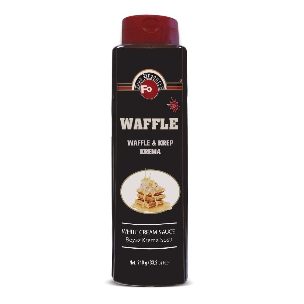 Waffle ve Krep için Beyaz Krema Sosu 940gr