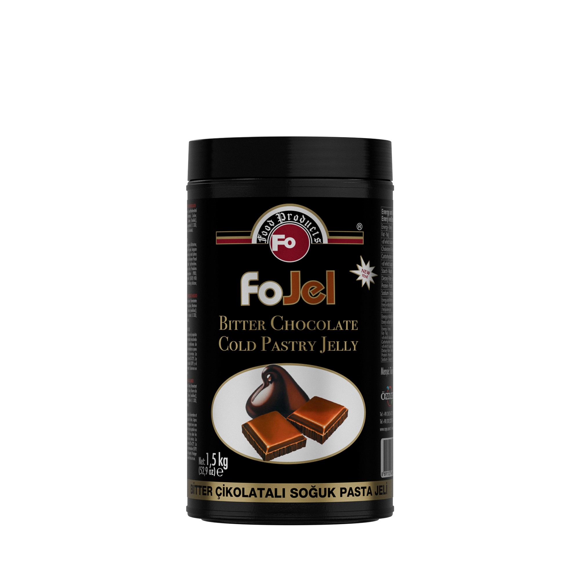 Bitter Çikolata Aromalı Soğuk Pasta Jeli 1,5 kg
