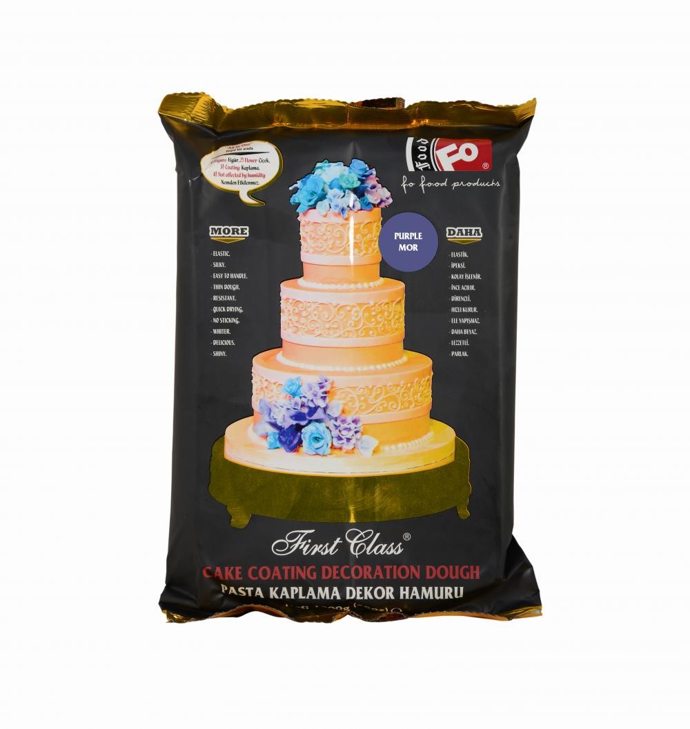Mor First Class Kaplama Dekor Şeker Hamuru 1 kg
