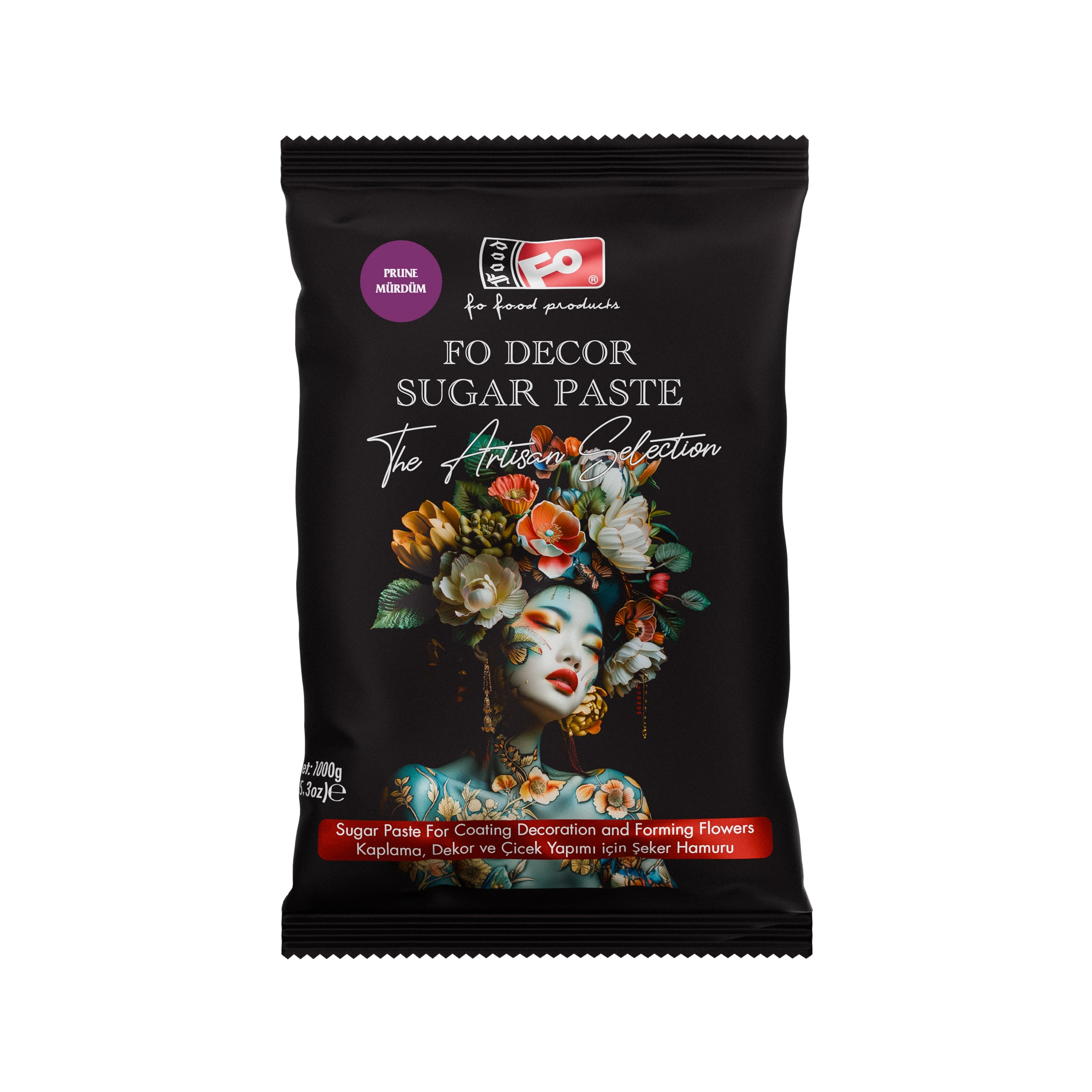 Mürdüm Fodekor Kaplama, Dekor ve Çiçek Yapımı için Şeker Hamuru 1 kg