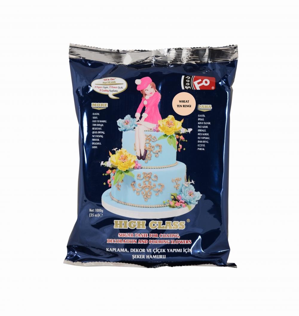 Ten Rengi High Class Kaplama, Dekor ve Çiçek Yapımı için Şeker Hamuru 1 kg
