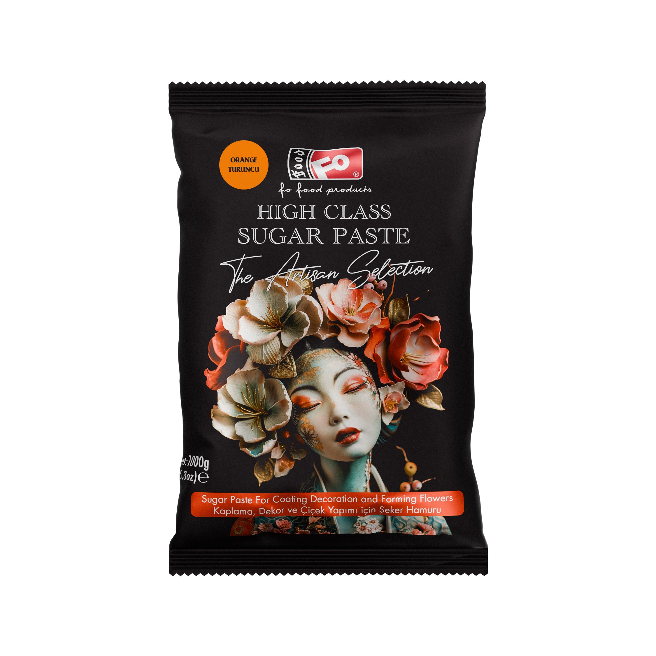 Turuncu High Class Kaplama, Dekor ve Çiçek Yapımı için Şeker Hamuru 1 kg