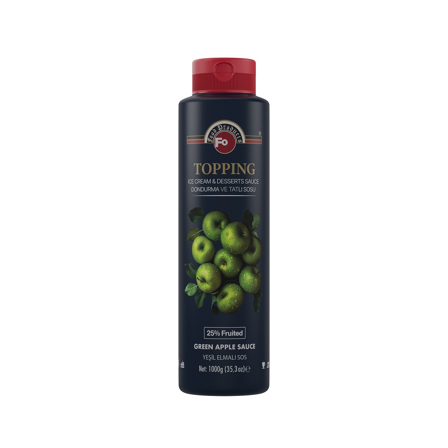 Yeşil Elmalı Topping Dondurma Sosu 1 kg