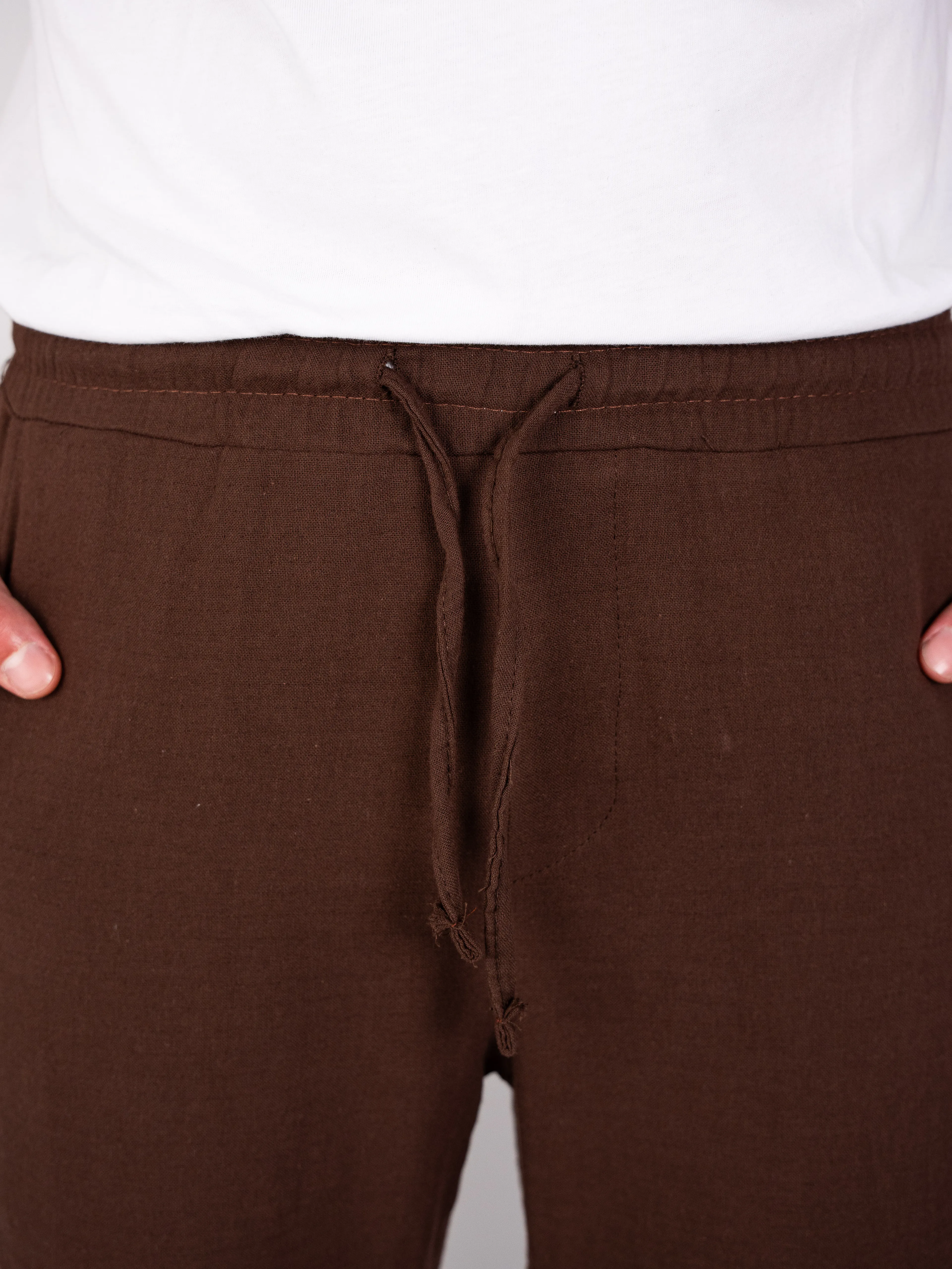 Müslin Kumaş Acı Kahve Pantolon