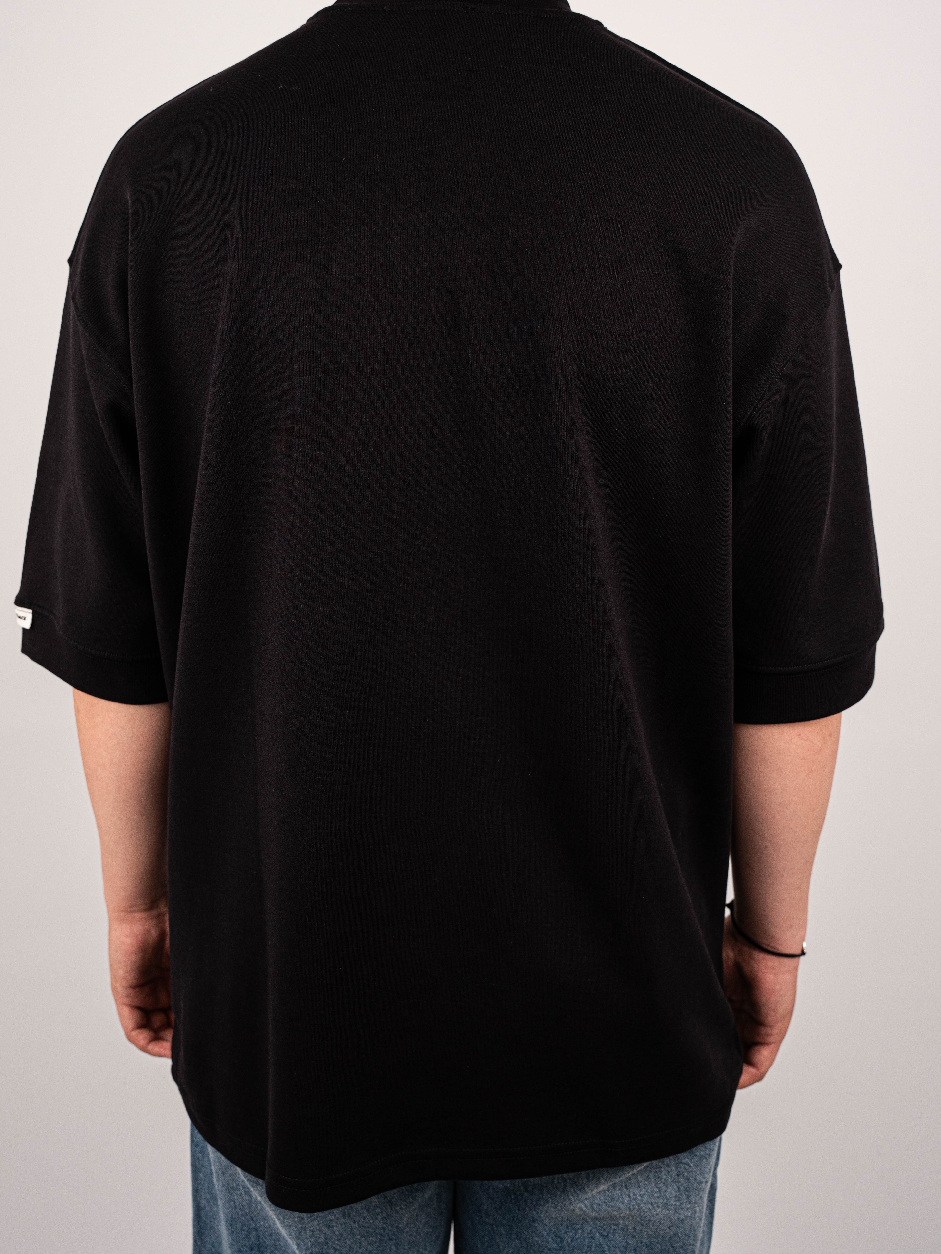 Siyah Duble Face Oversize T-Shirt