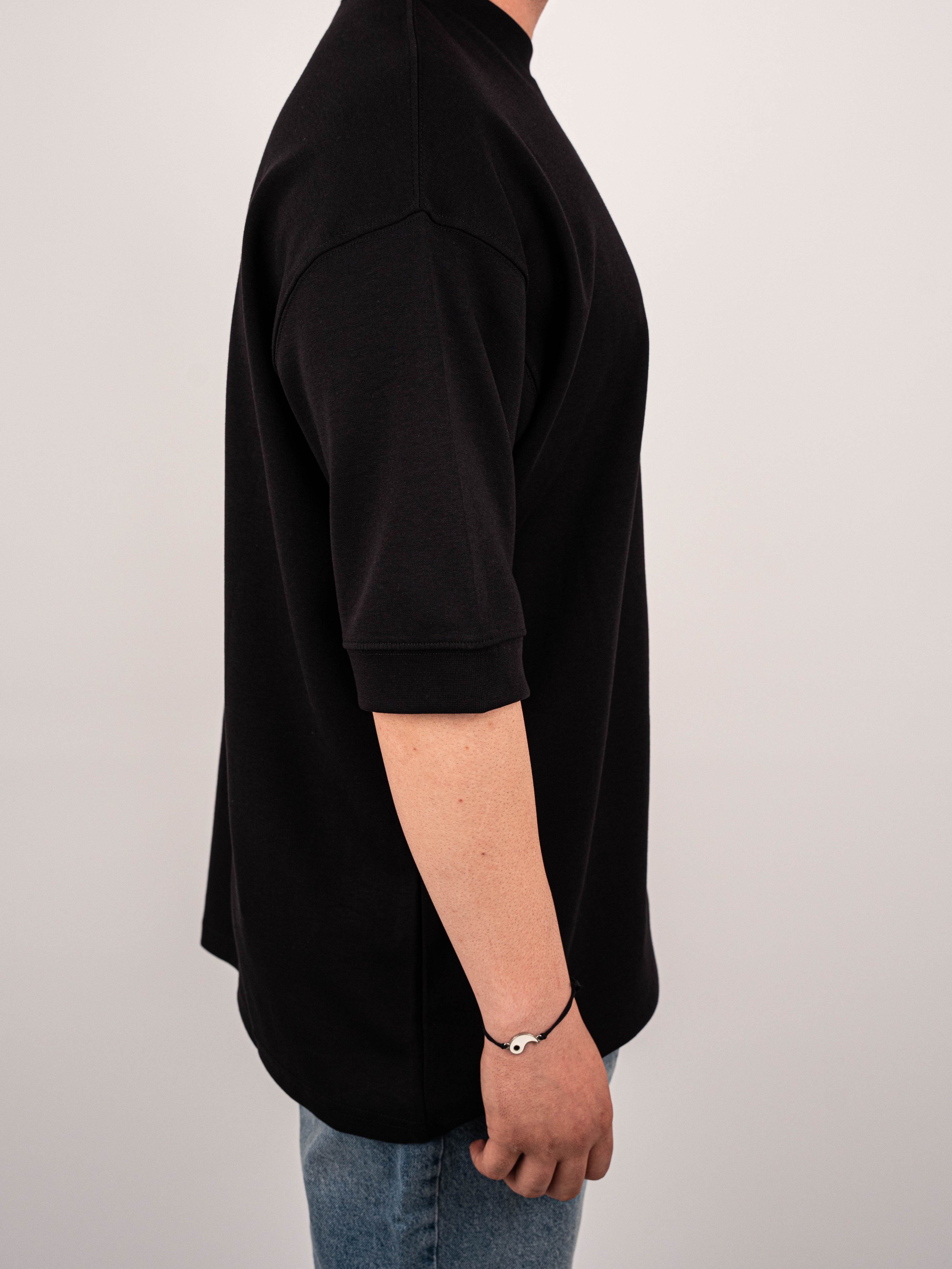 Siyah Duble Face Oversize T-Shirt