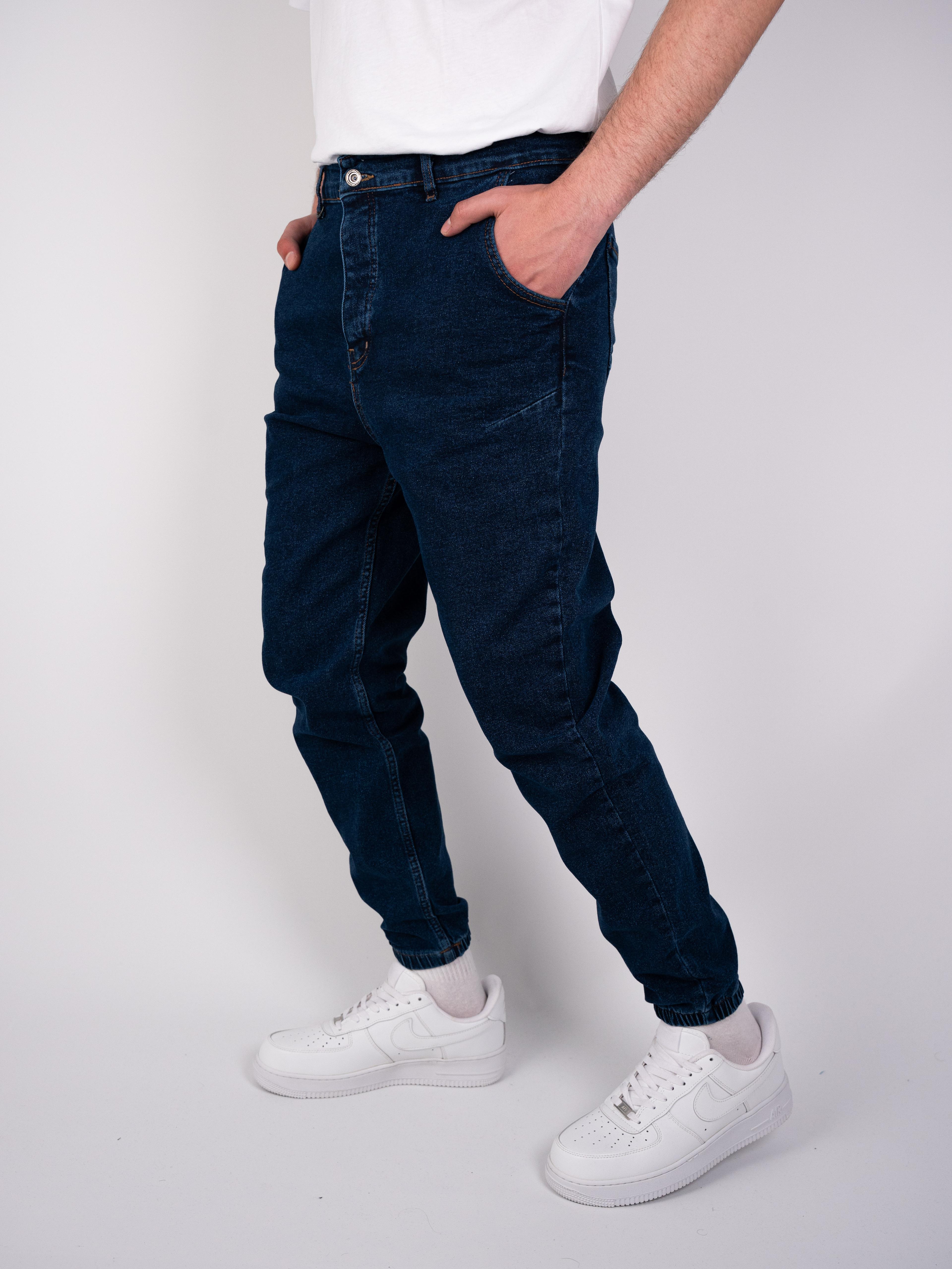 Lastikli Bilek Boyfriend Lacivert Jean