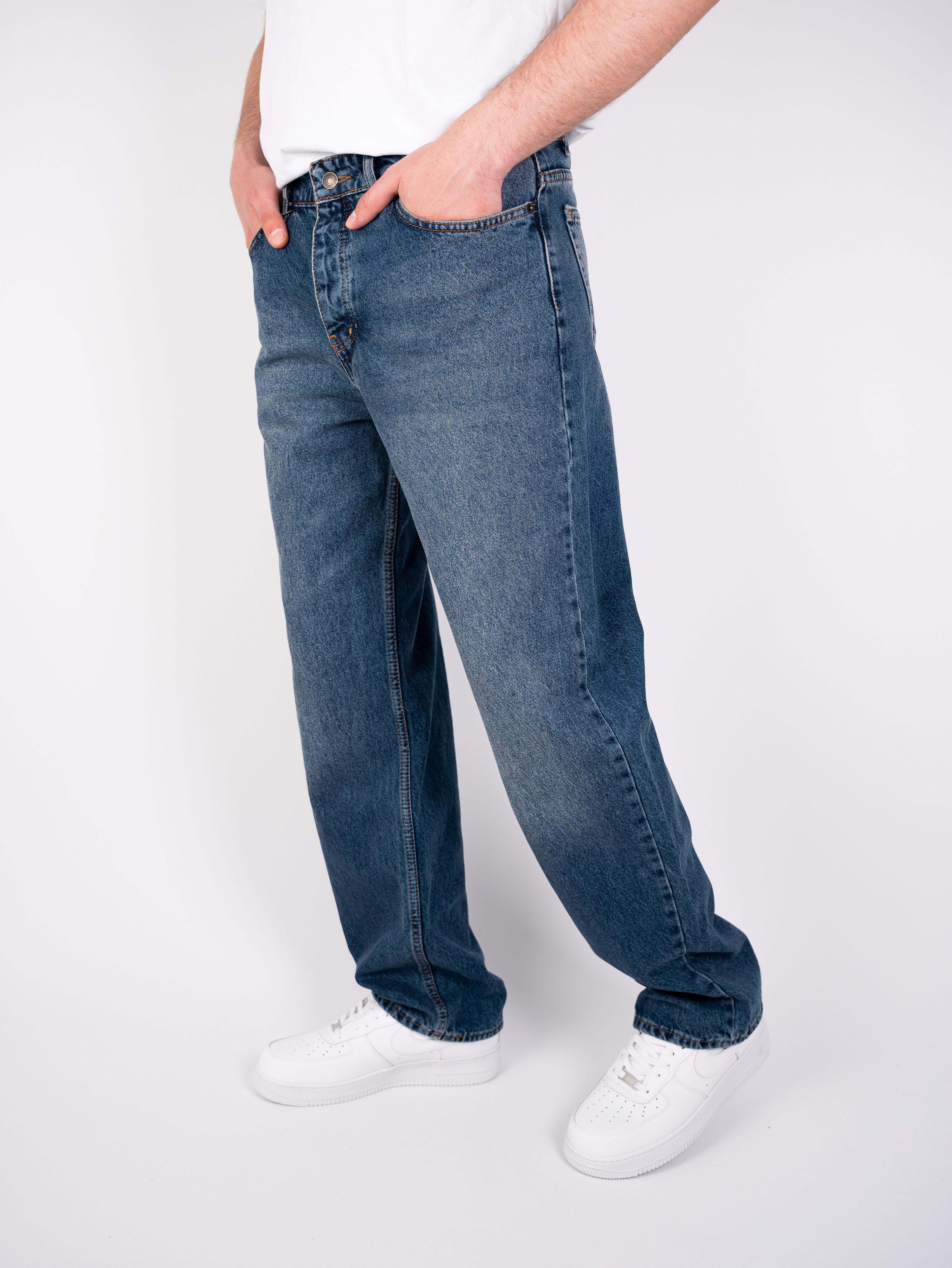 Baggy Koyu Mavi Jean