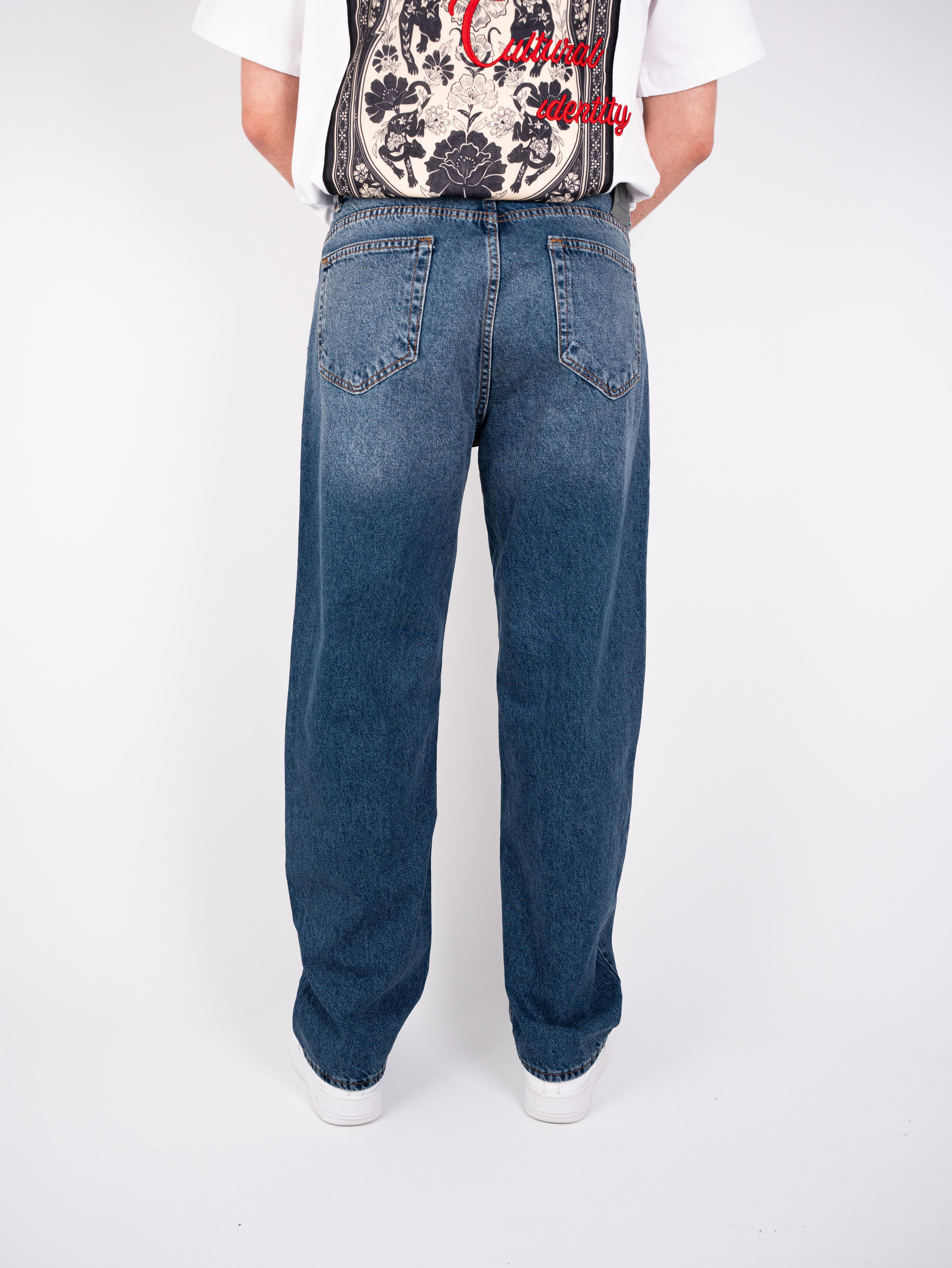 Baggy Koyu Mavi Jean