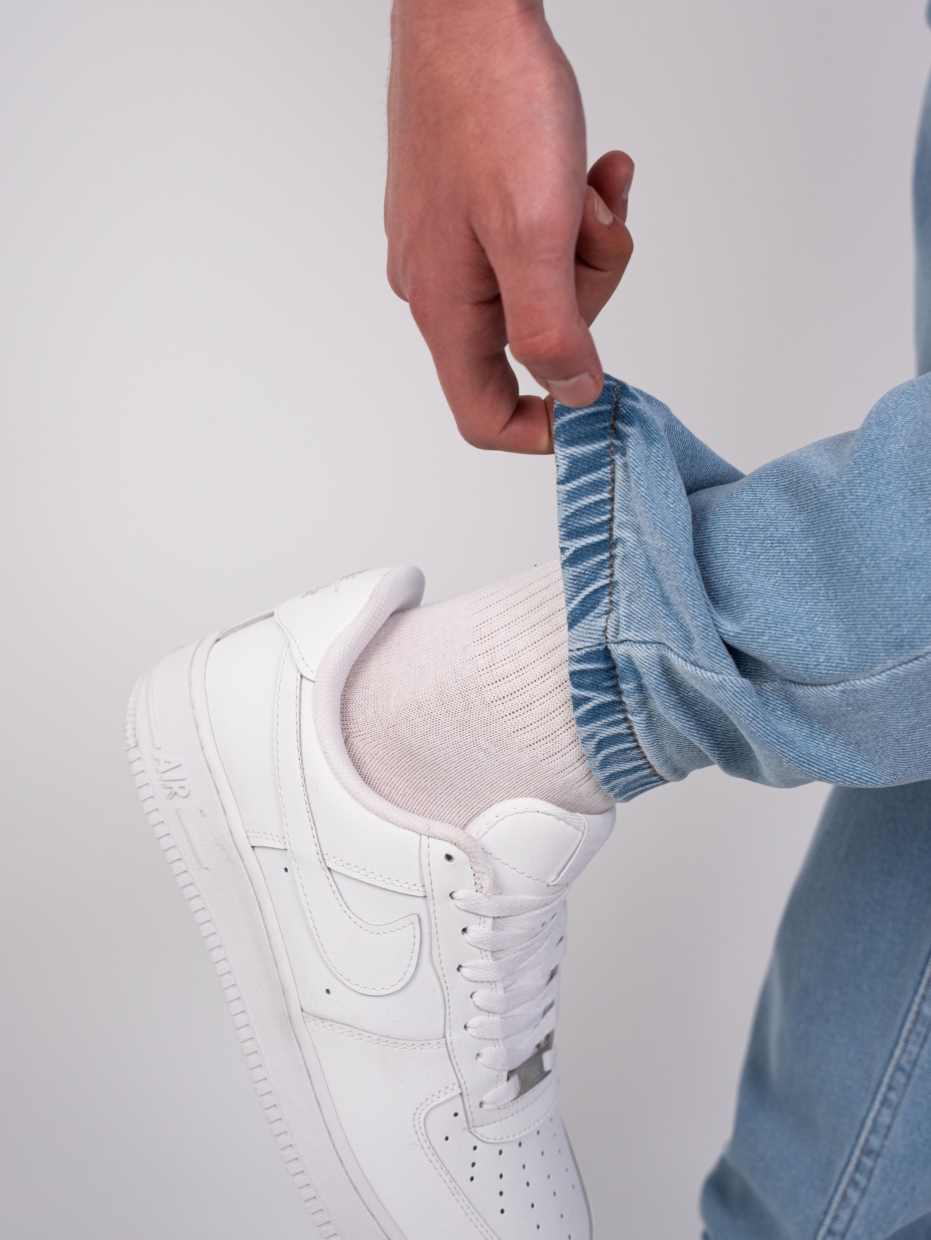  Boyfrend Buz Mavisi Paçası Lastikli Jean