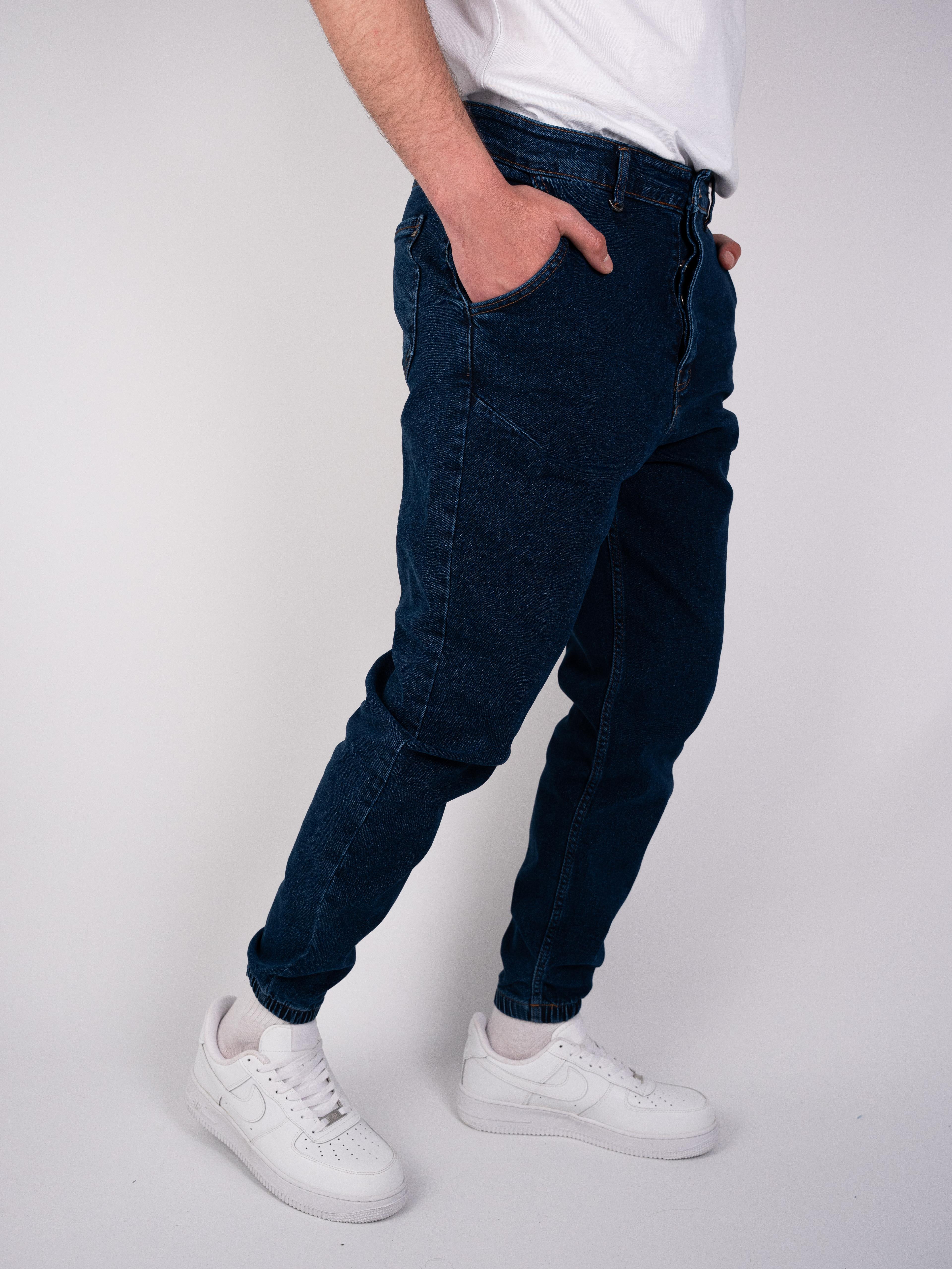 Lastikli Bilek Boyfriend Lacivert Jean